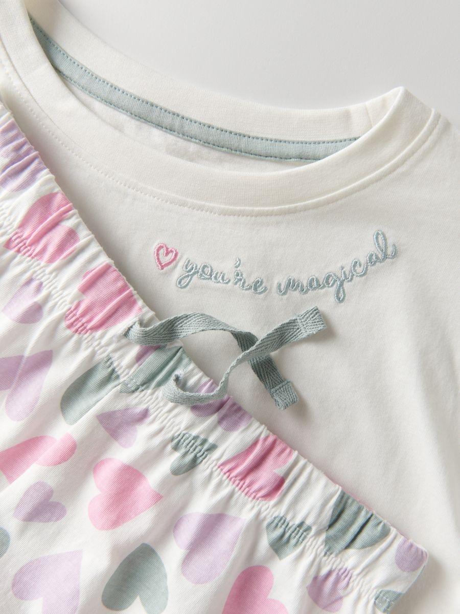 Cream Two Piece Pyjama Set, , large image number 1