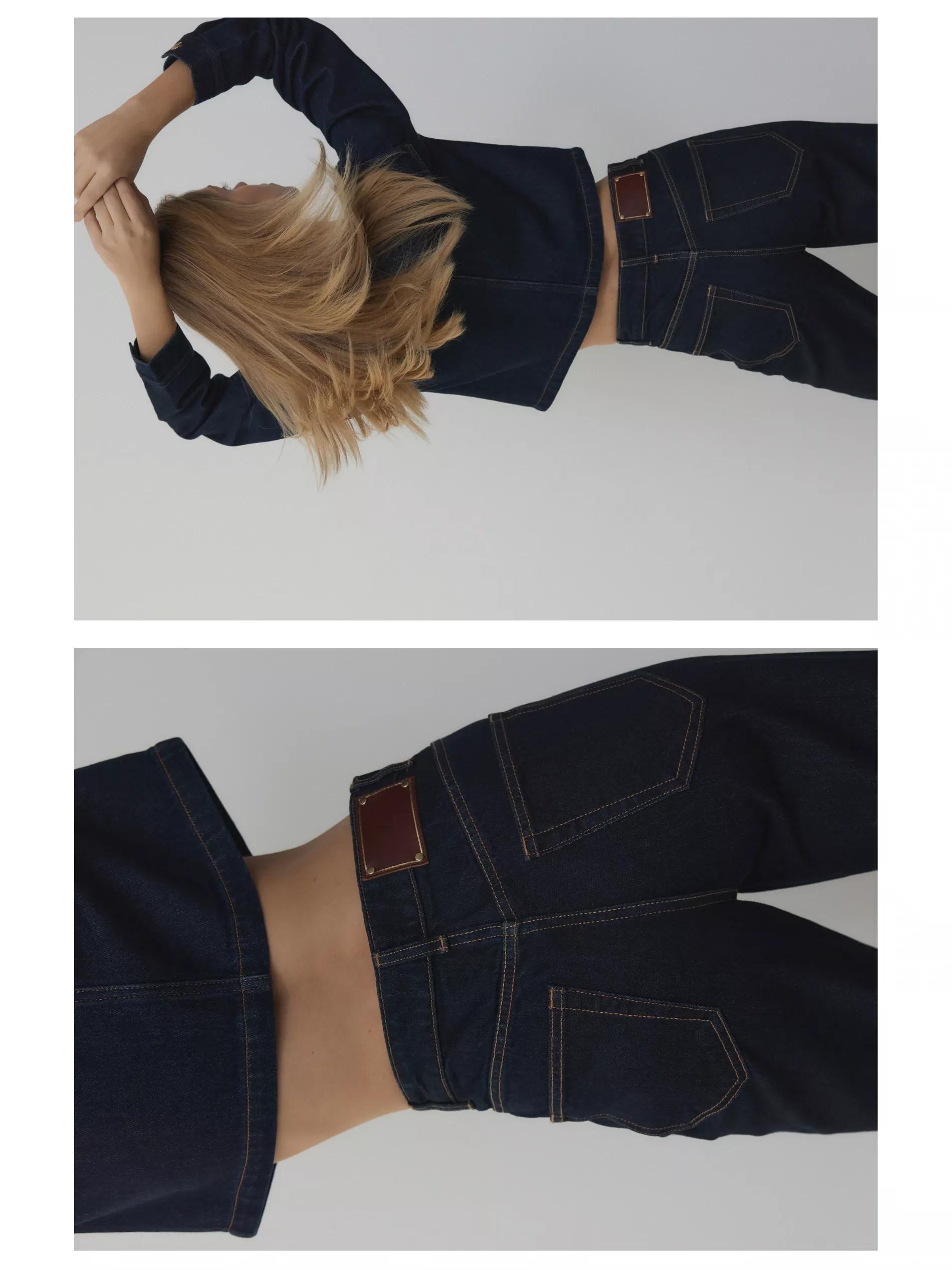 Navy ed Denim Wide-Leg Jeans, , large image number 0