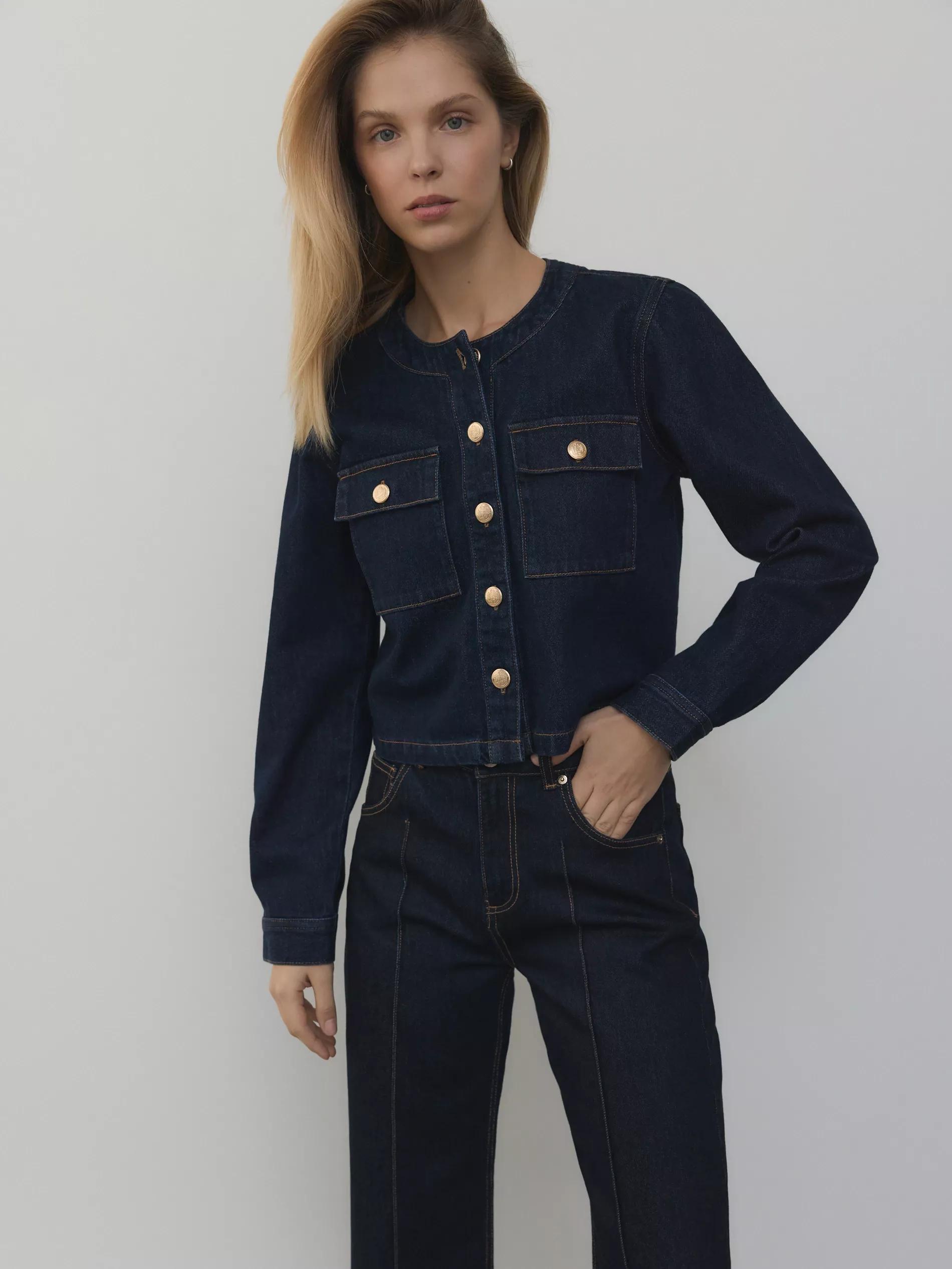 Navy ed Denim Wide-Leg Jeans, , large image number 3