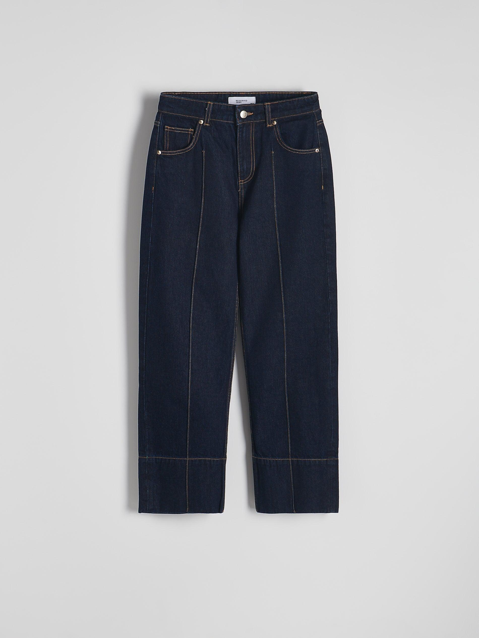 Navy ed Denim Wide-Leg Jeans, , large image number 4