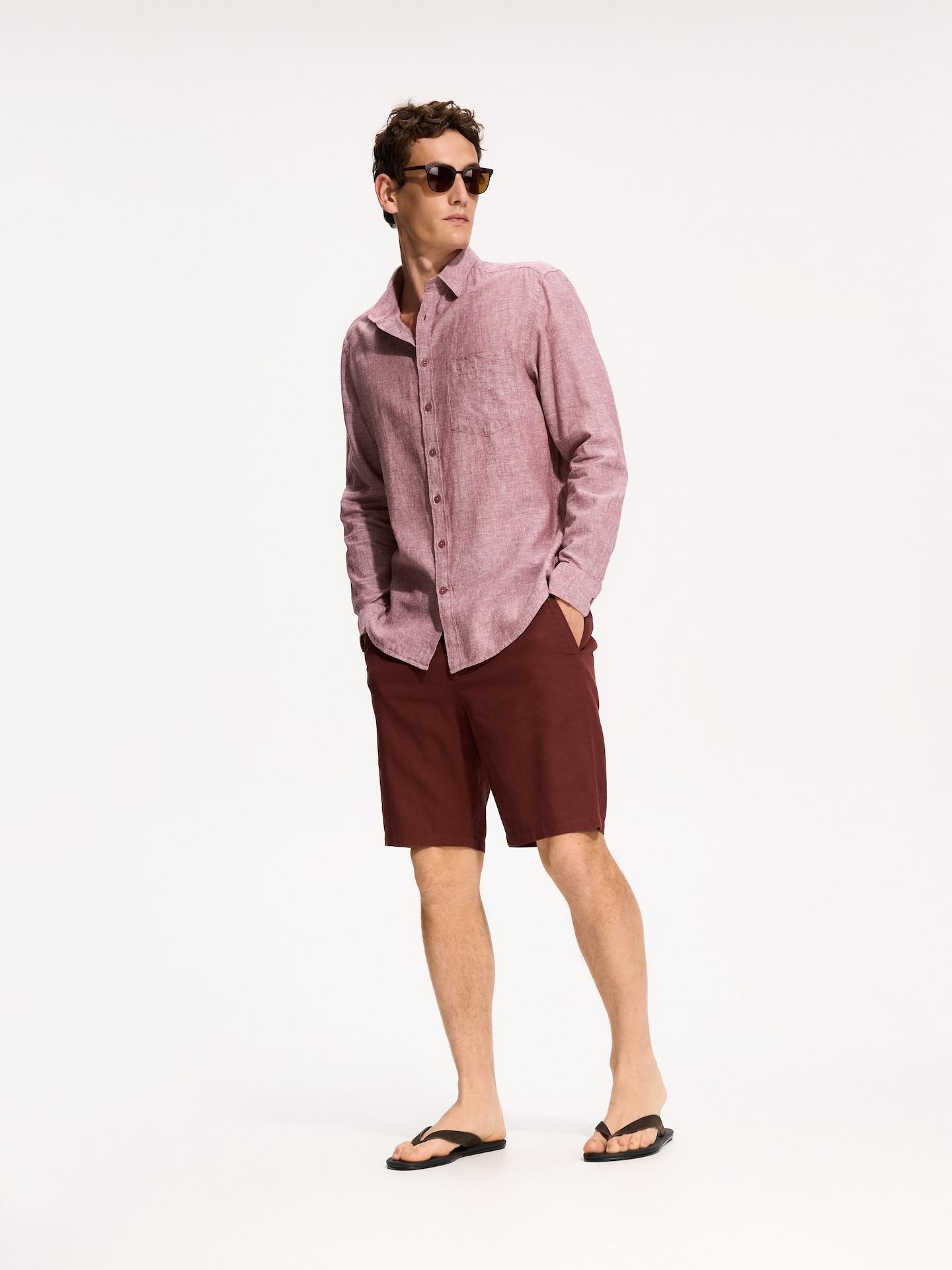 Carmine Regular Fit Shirt With Linen Blend, 7401_92M, large image number 0