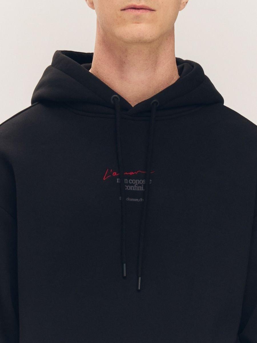 Black Sweatshirt With Patch, , medium