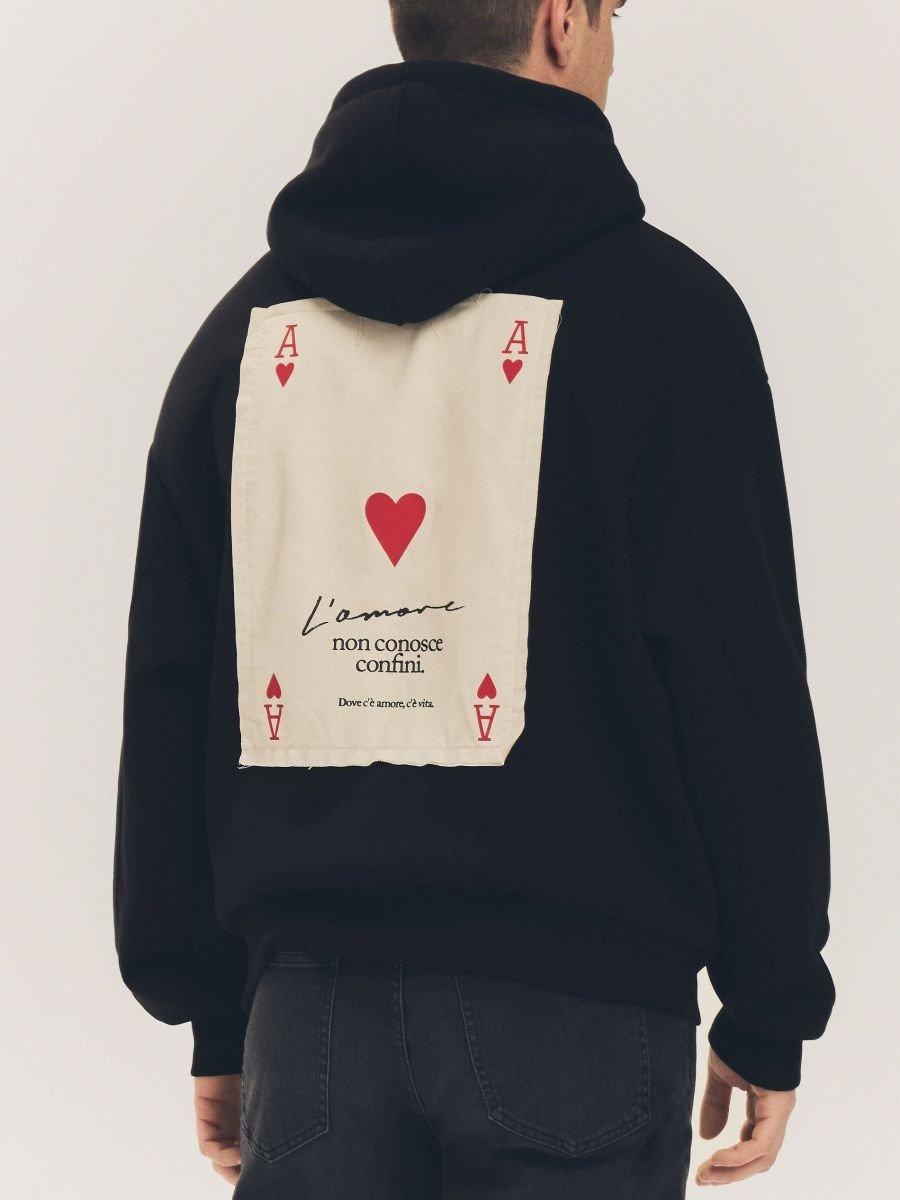 Black Sweatshirt With Patch, , large image number 2
