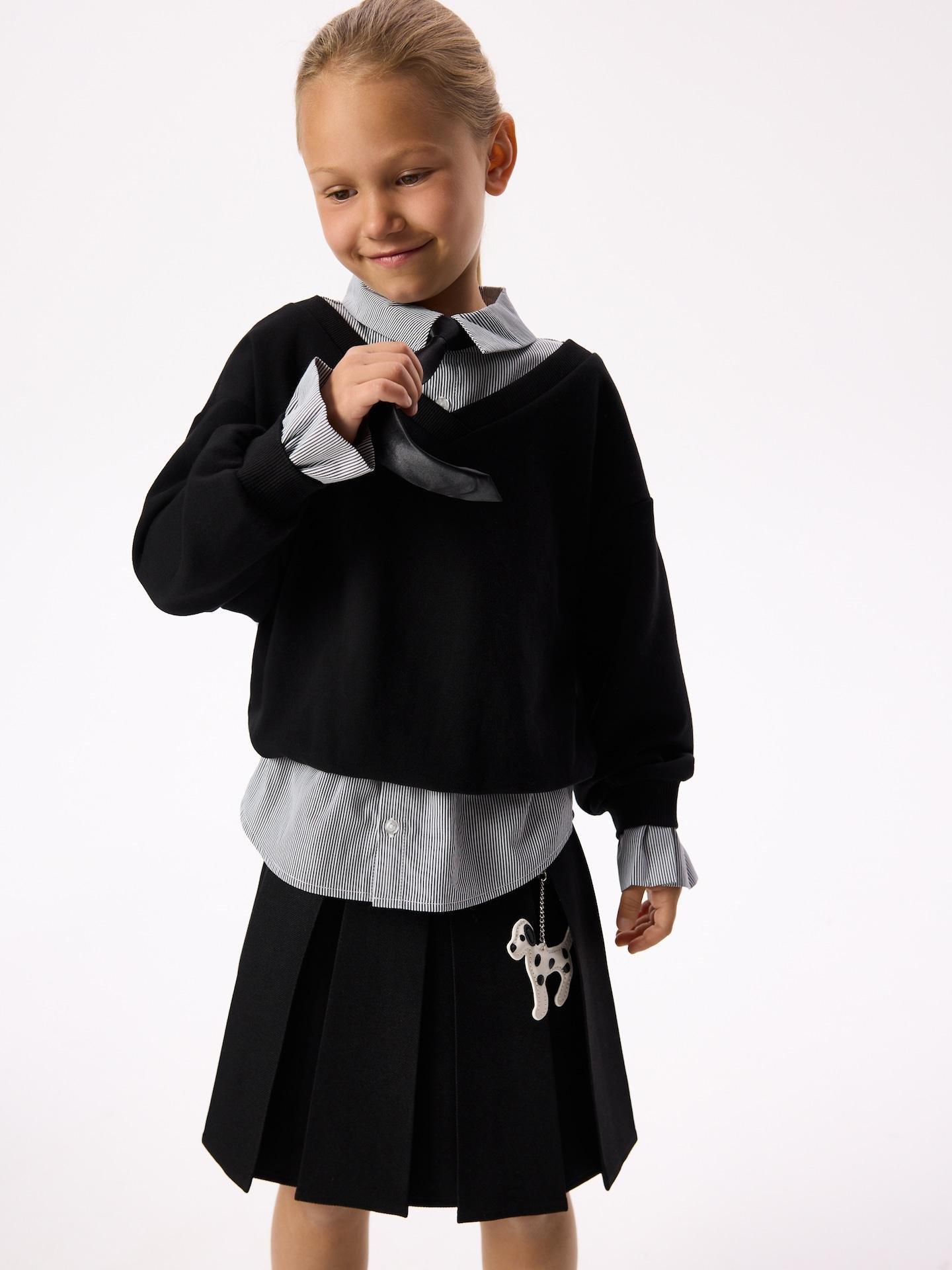 Black Skirt With Keyring, Black, large image number 1