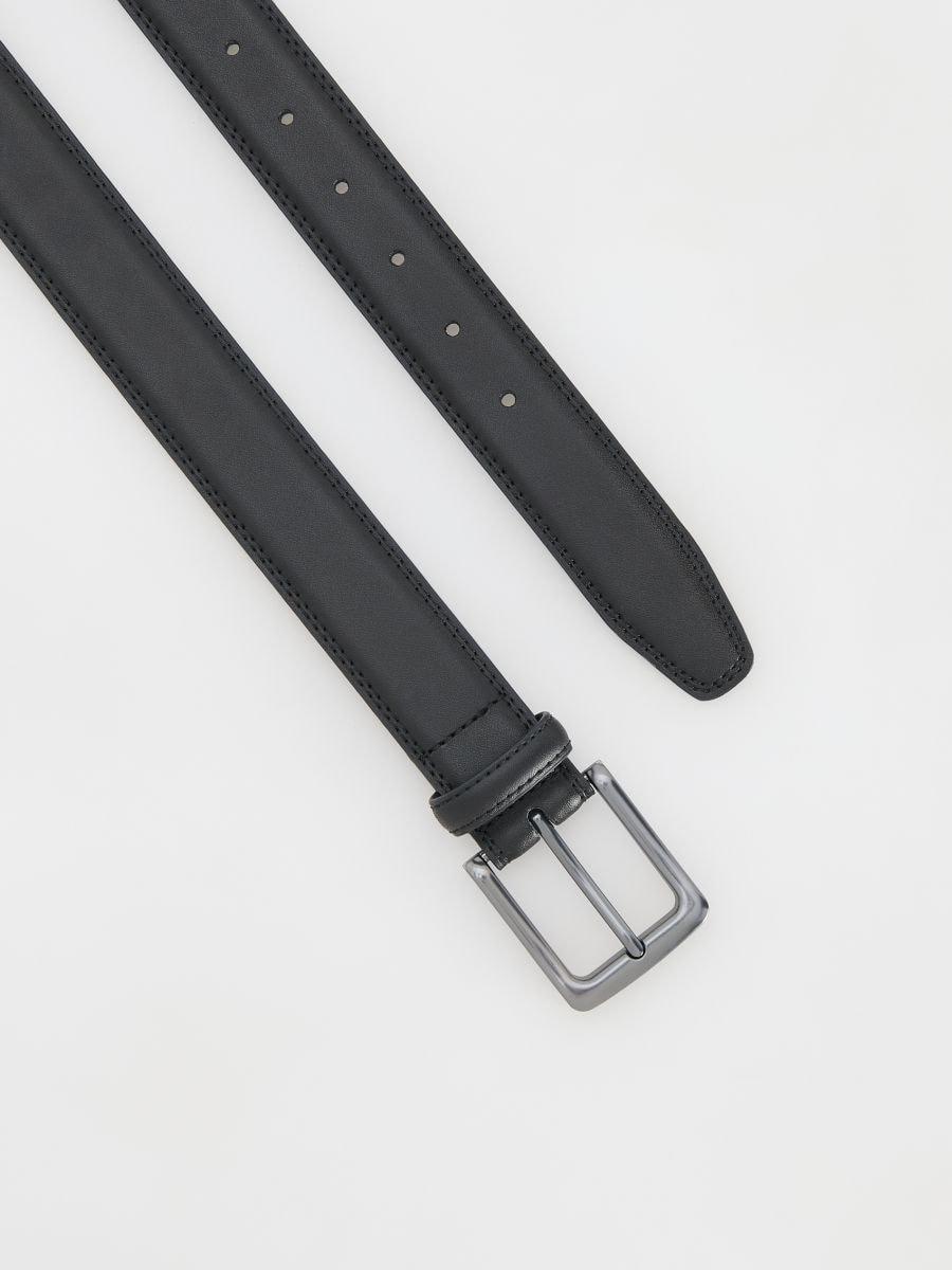 Black Combined Material Belt, , large image number 1