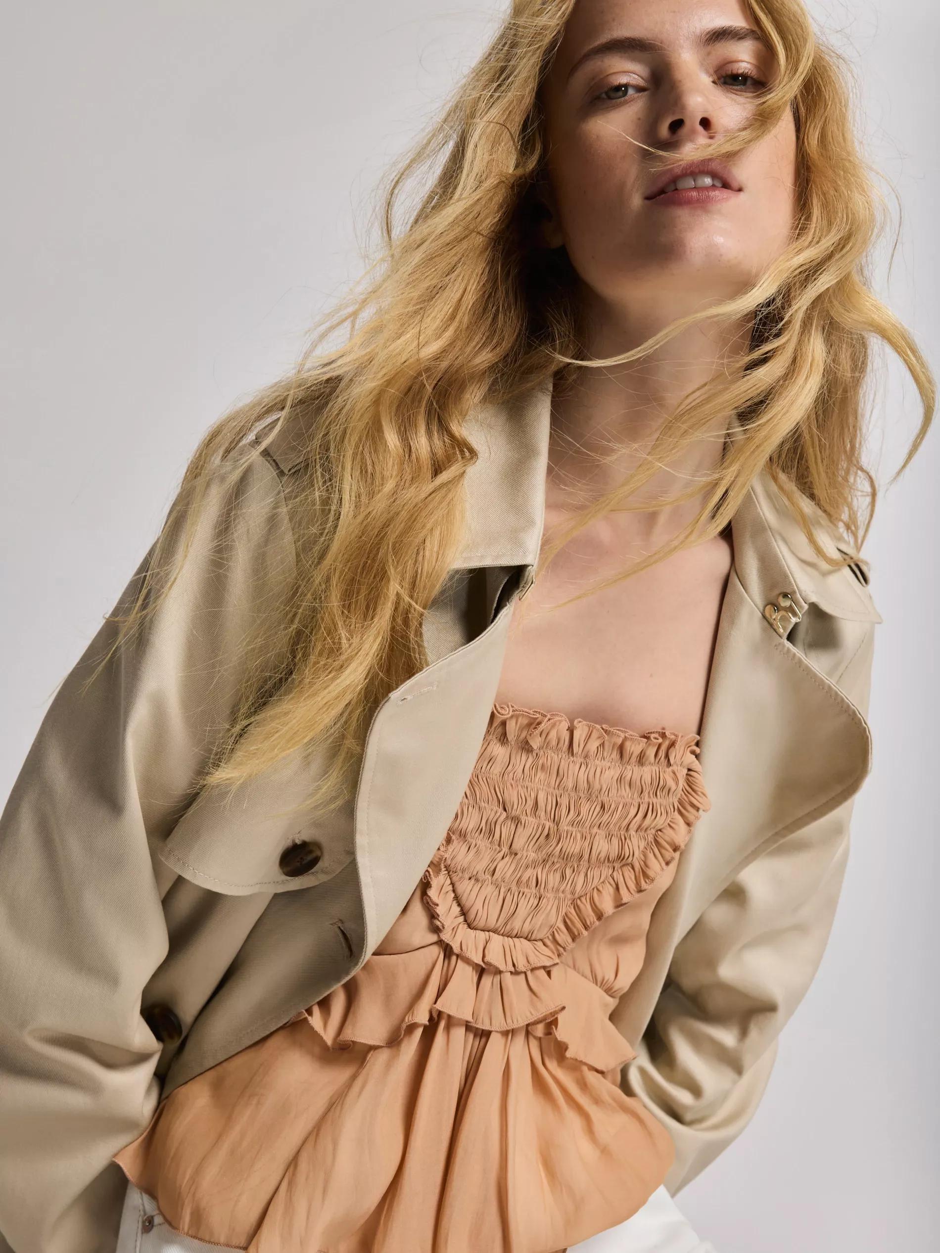 PEACH Cropped modal top, , large image number 0