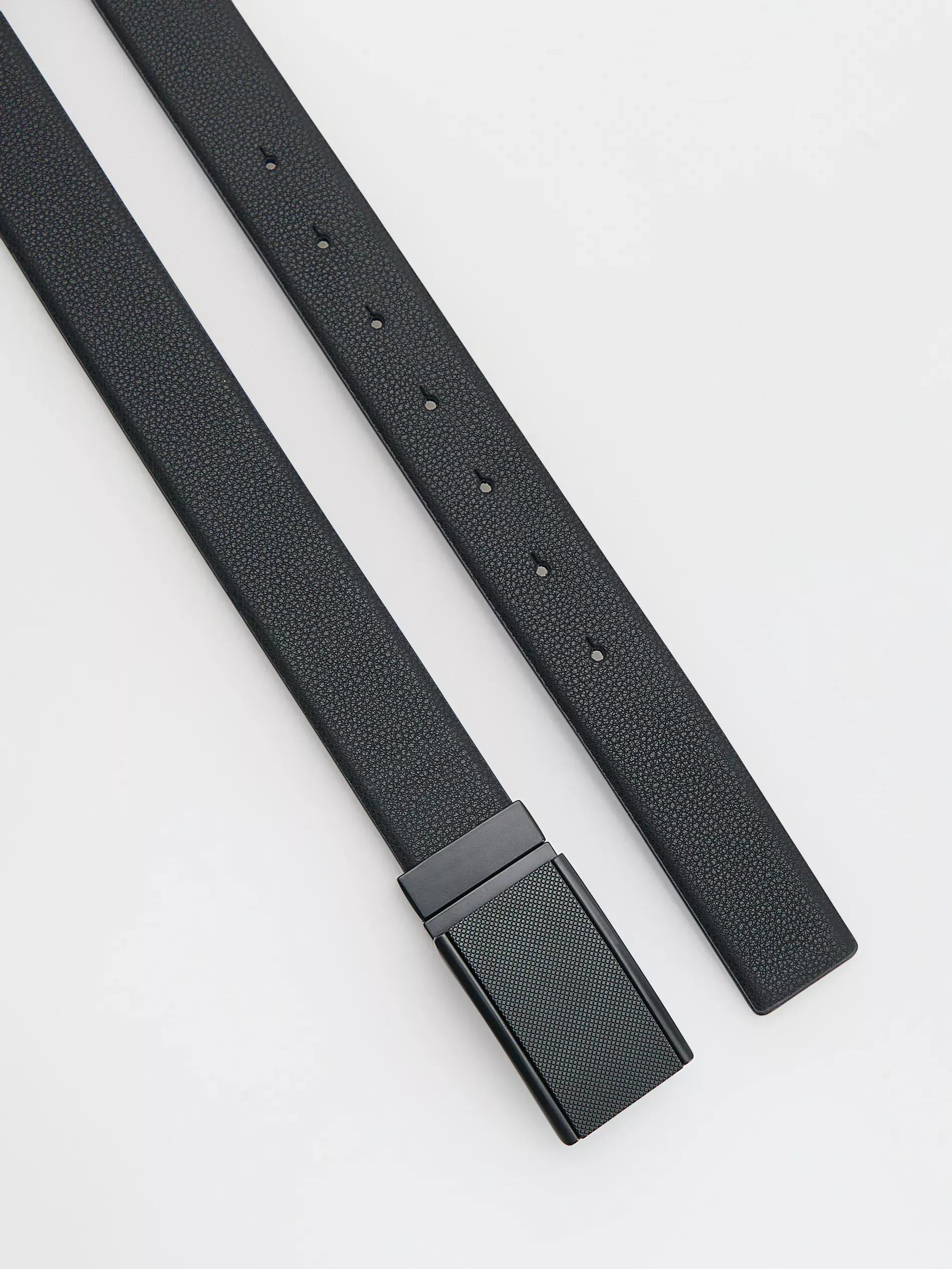 Black Combined Material Belt, , large image number 1