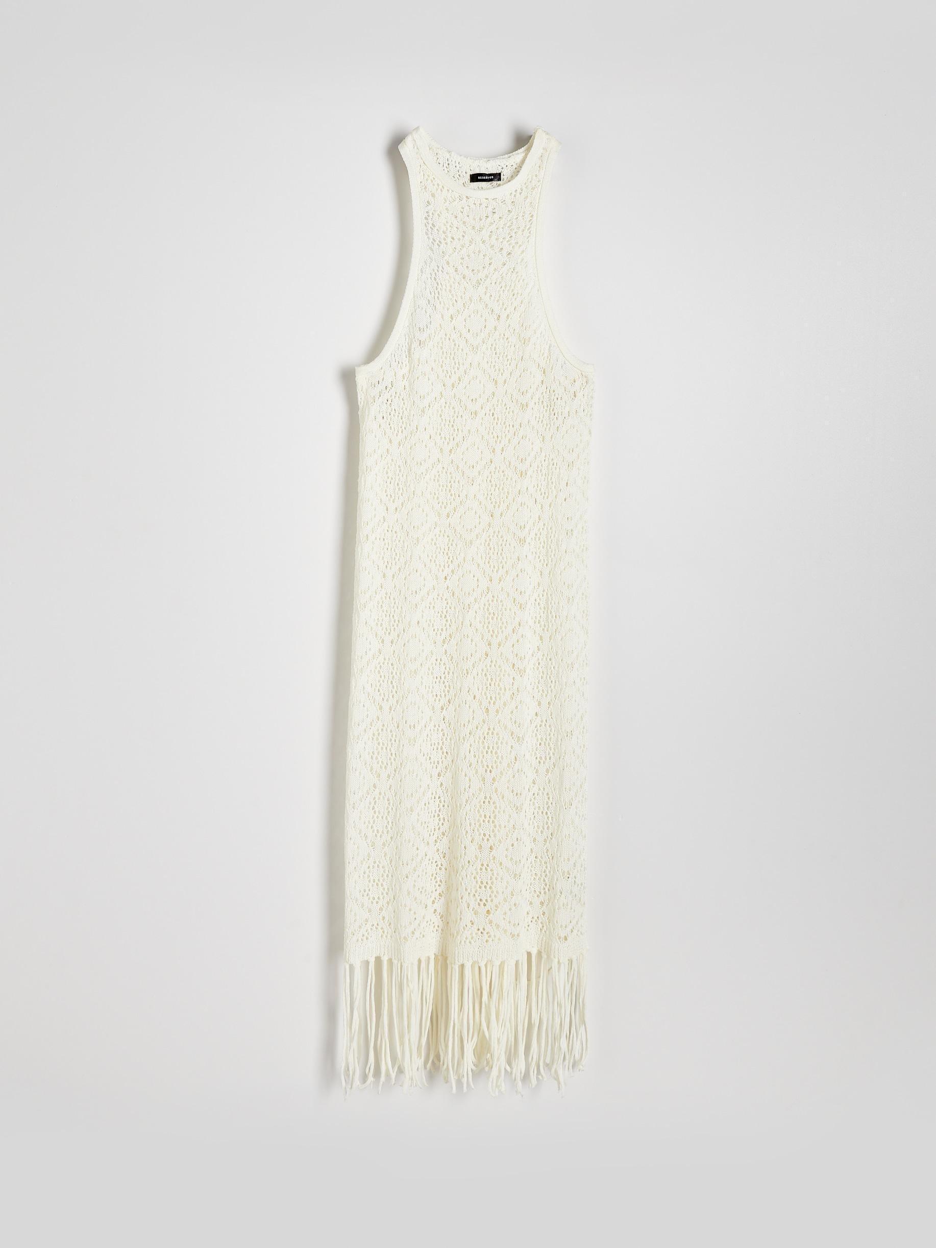 Cream Maxi Beach Cover-Up With Fringes, , large image number 4