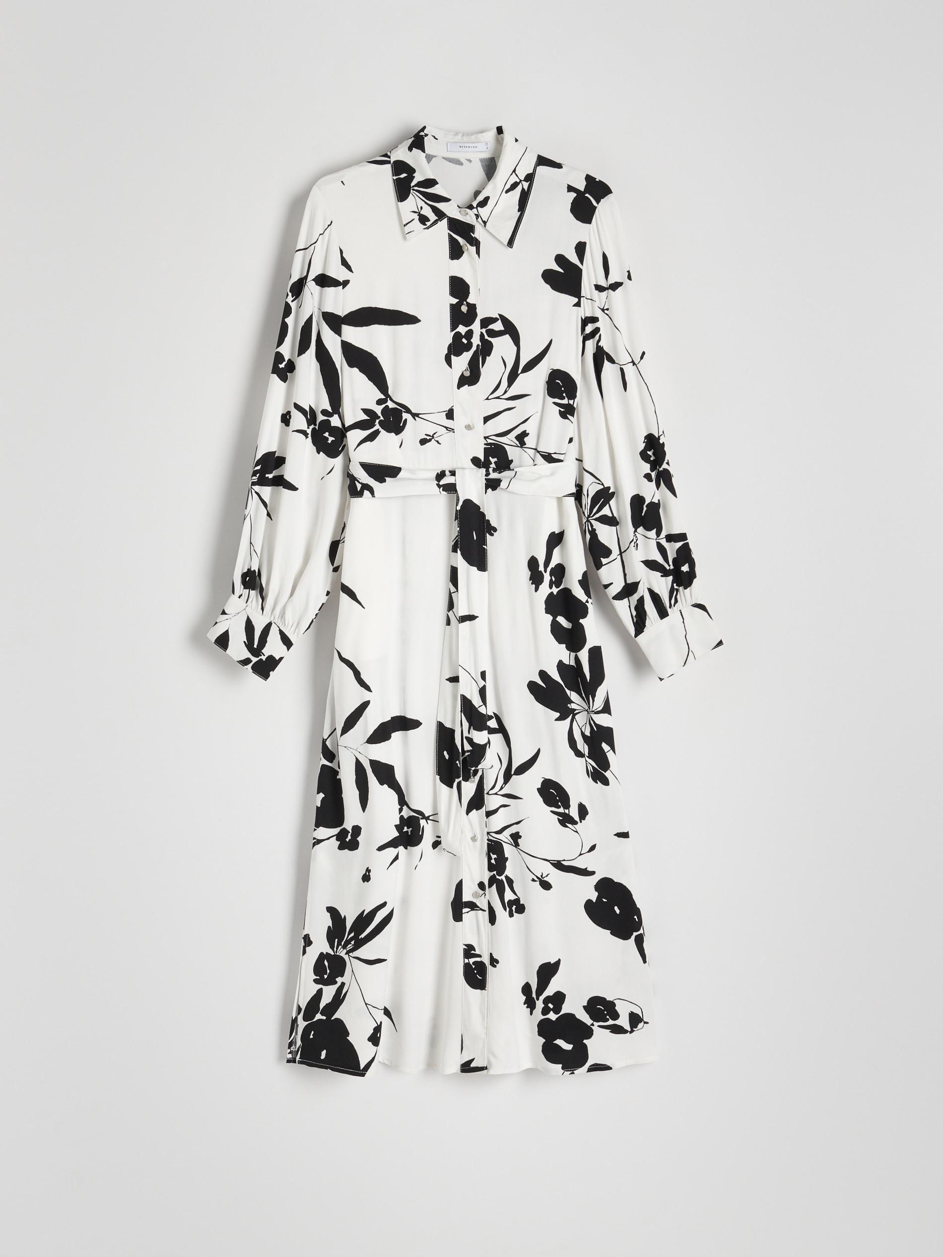 Reserved - White Floral Print Dress