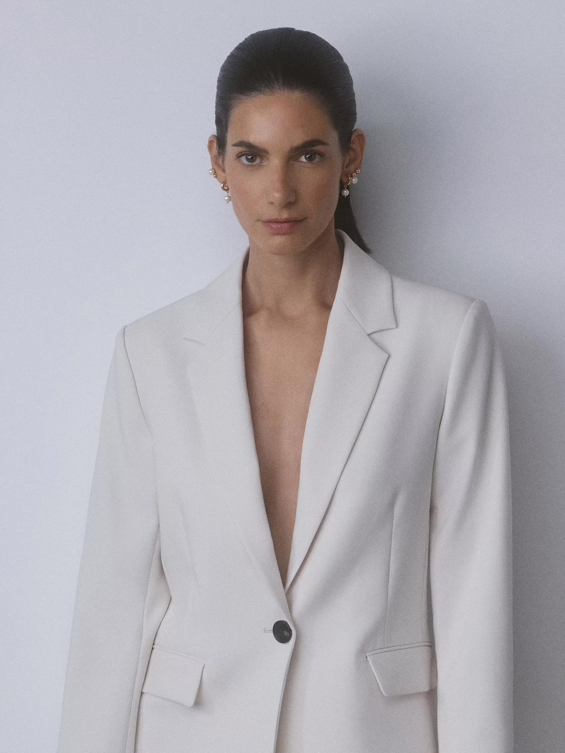 White Earrings, White, large image number 0