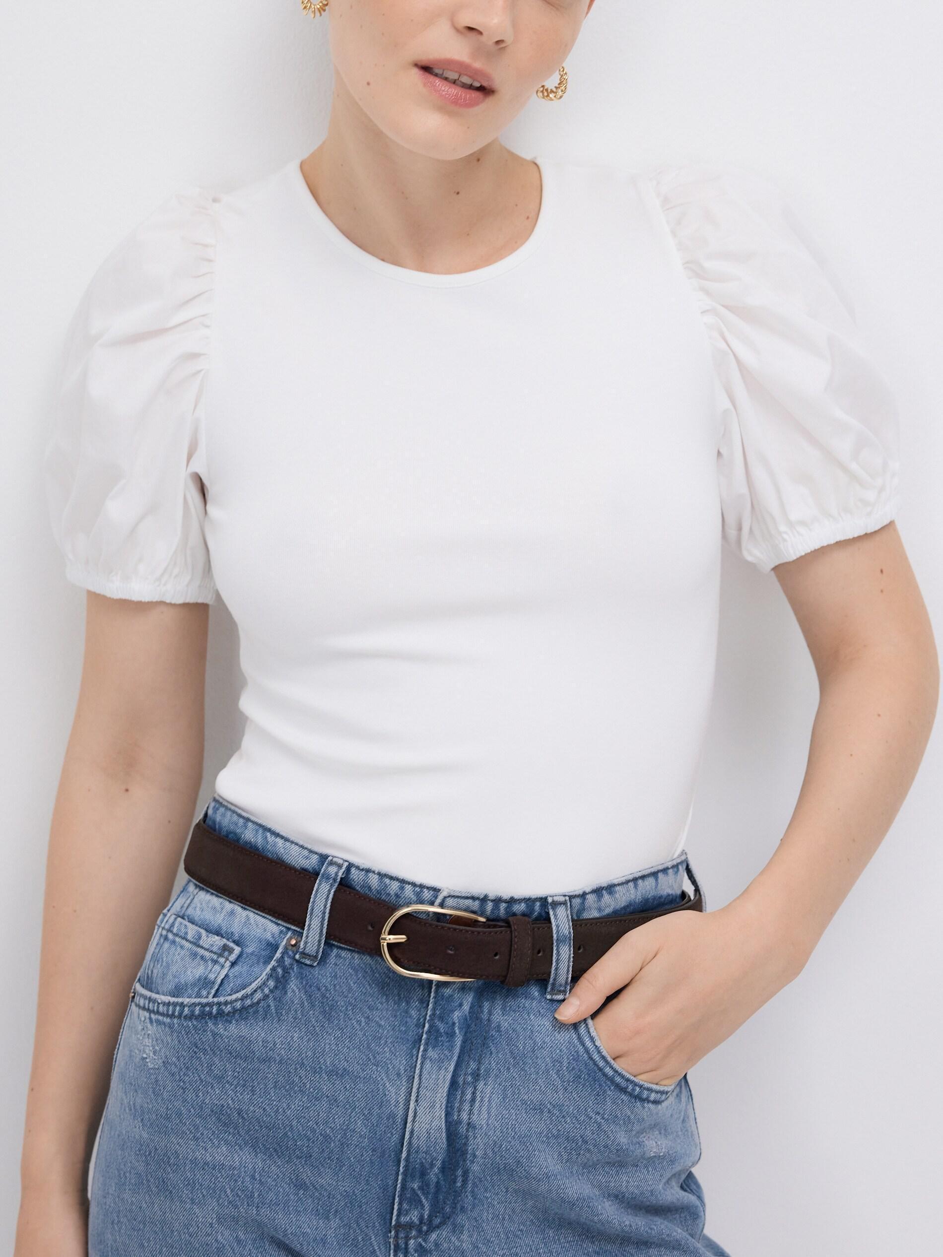 White Modal Rich Top, White, medium