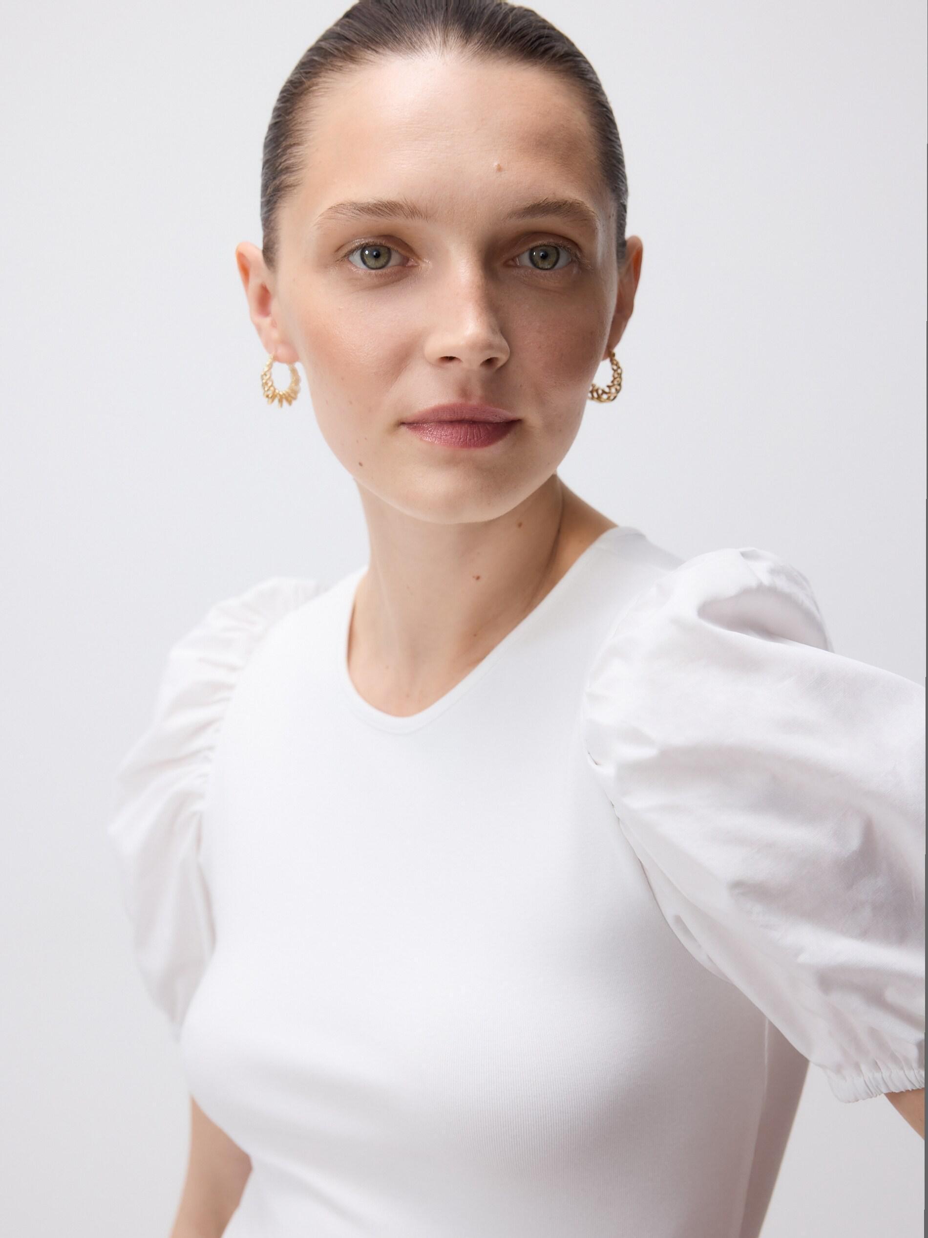 White Modal Rich Top, White, large image number 3