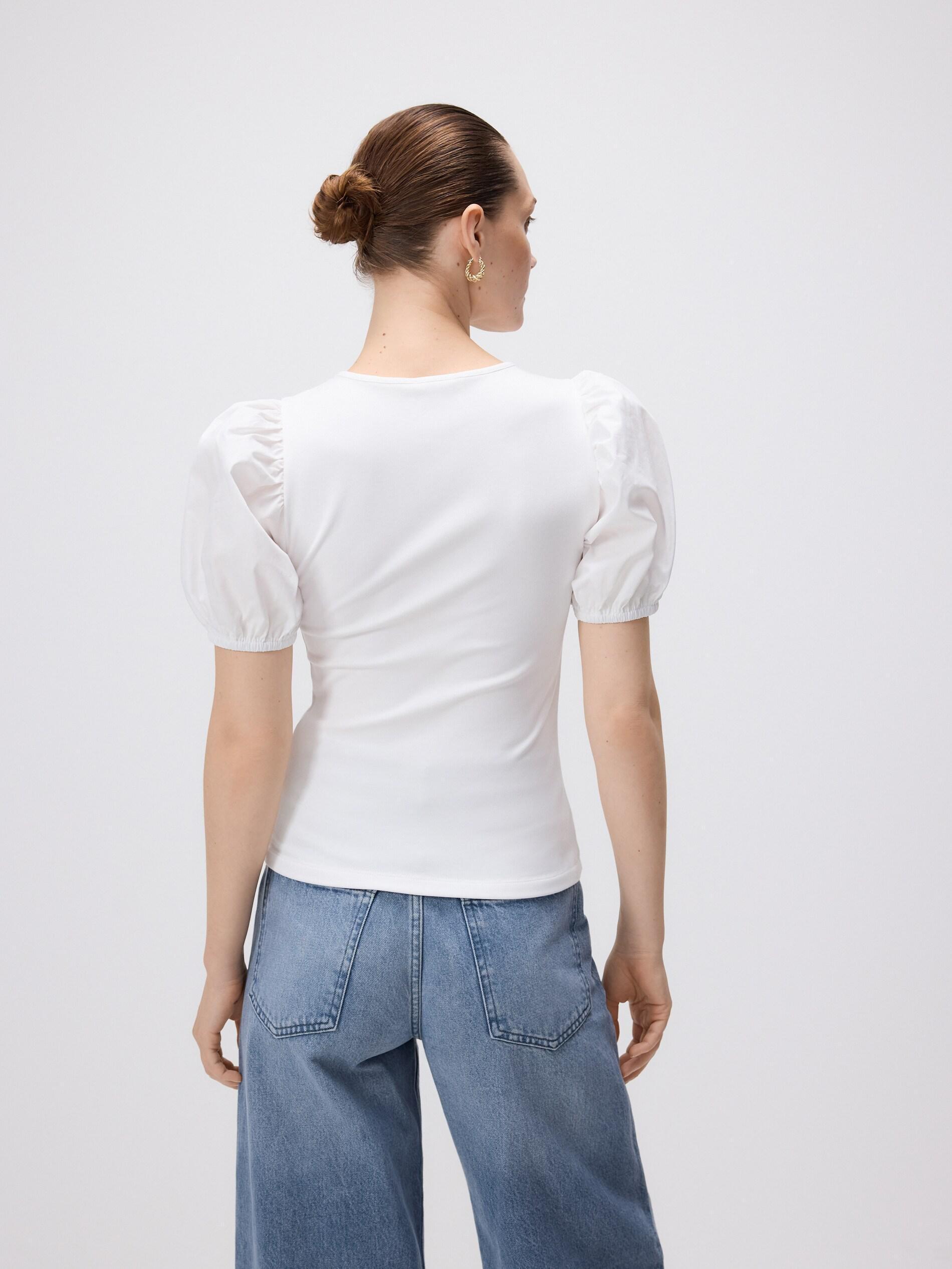 White Modal Rich Top, White, large image number 4