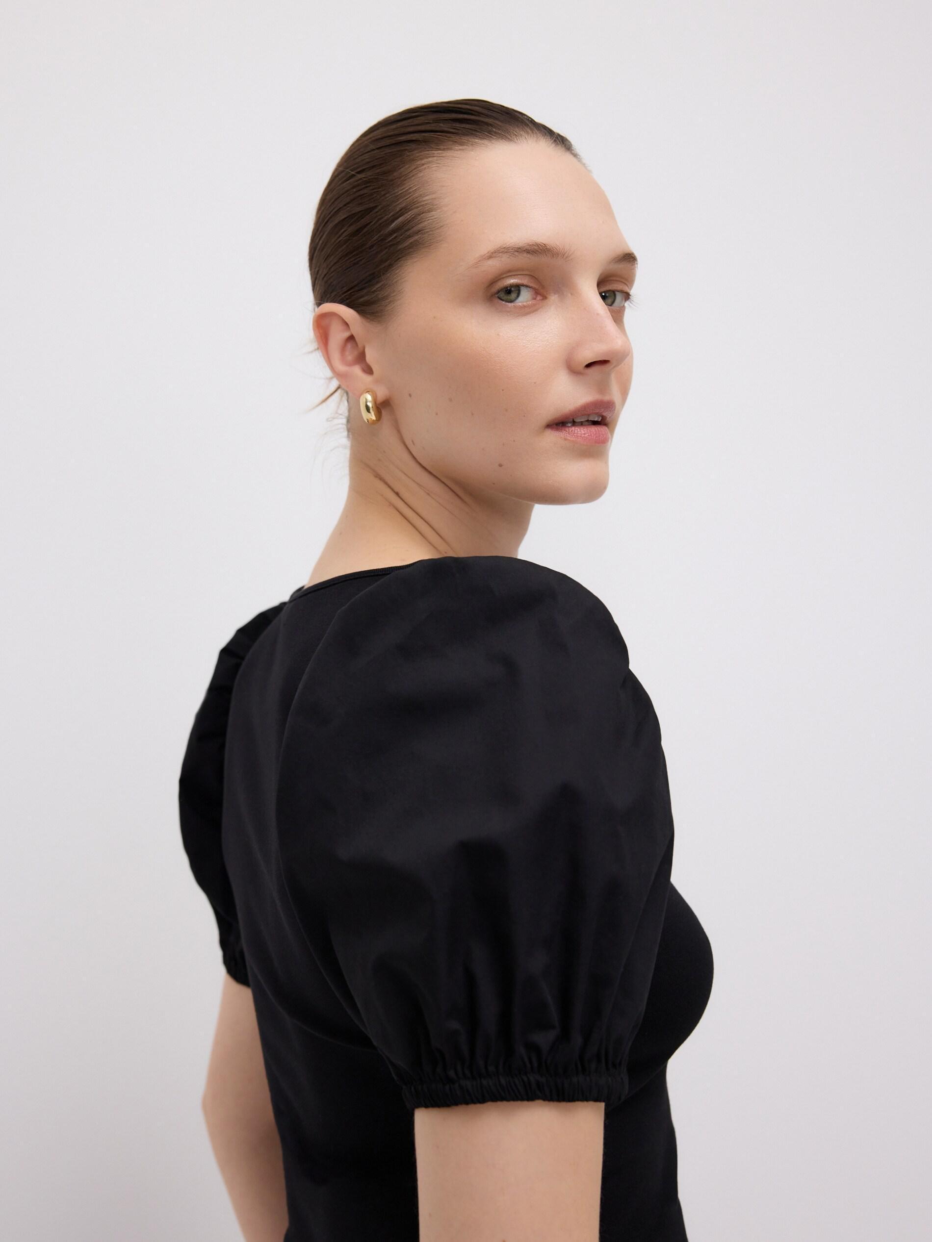 Black Modal Rich Top, Black, large image number 2