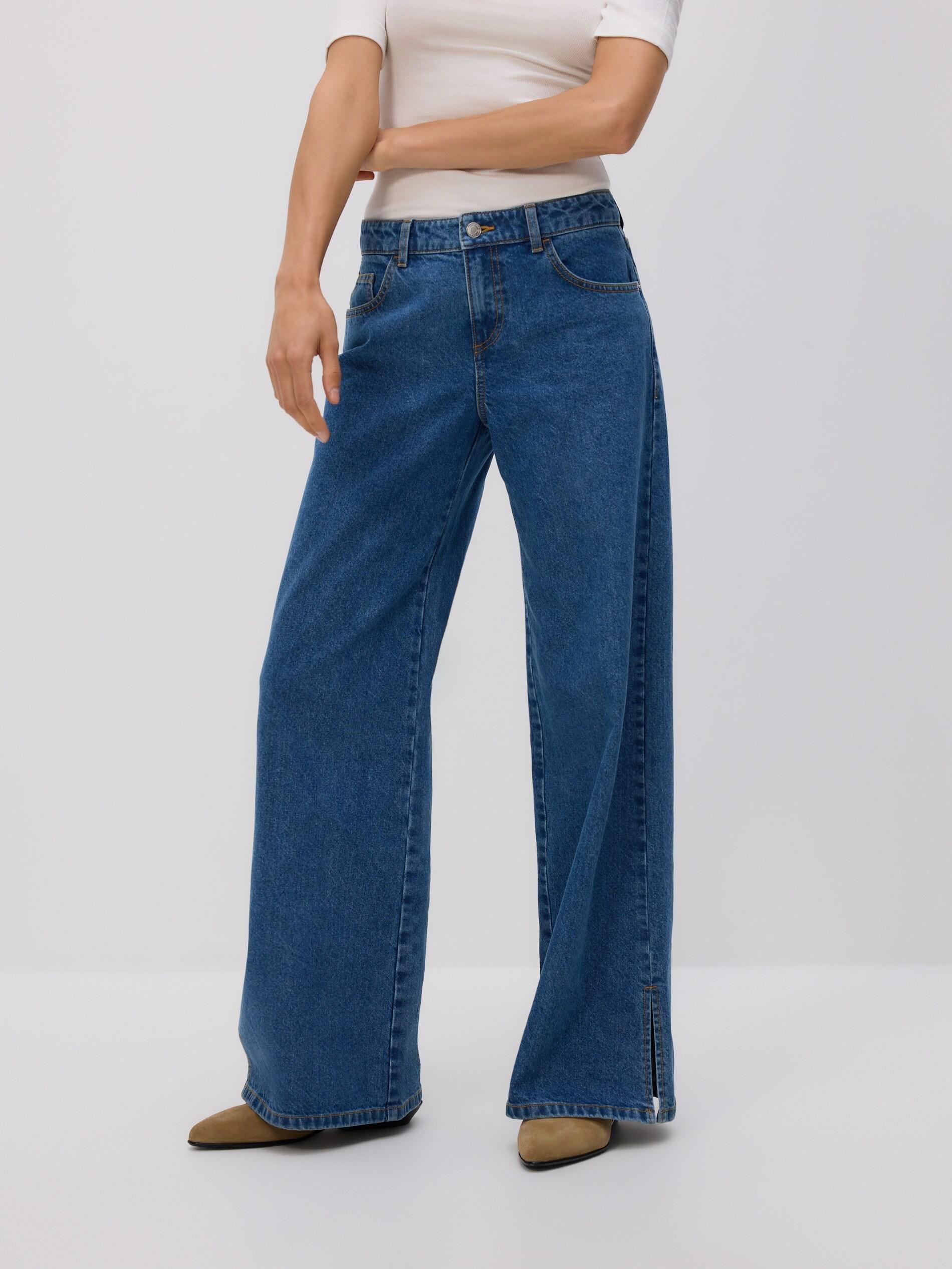 Blue Jeans Ripped Straight Jeans, Blue, large image number 2