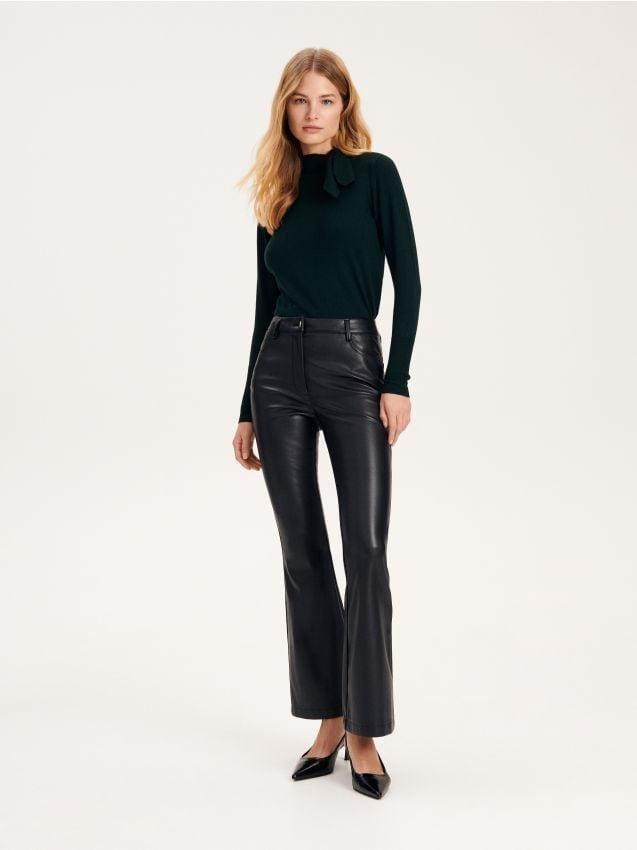 Green Sweater With Stylish Tie, , large image number 0