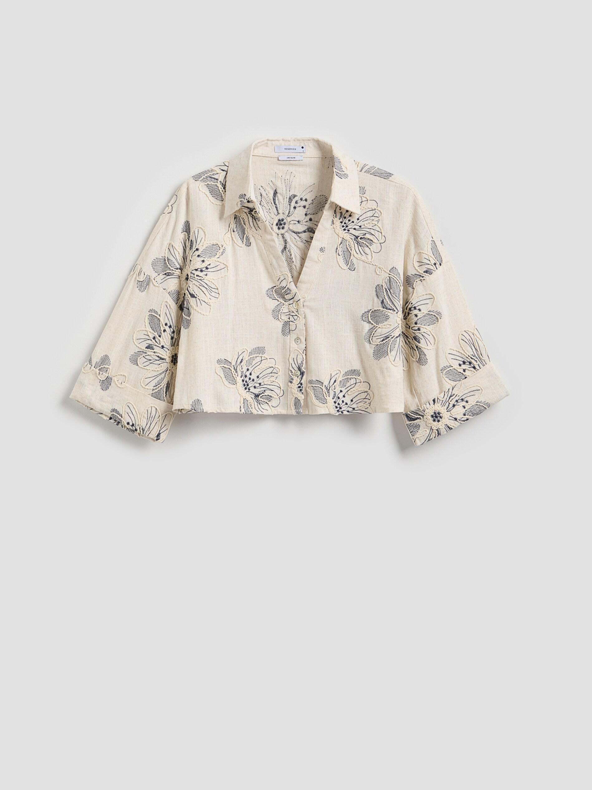 Multicolour Linen Blend Shirt, Multicolor, large image number 4