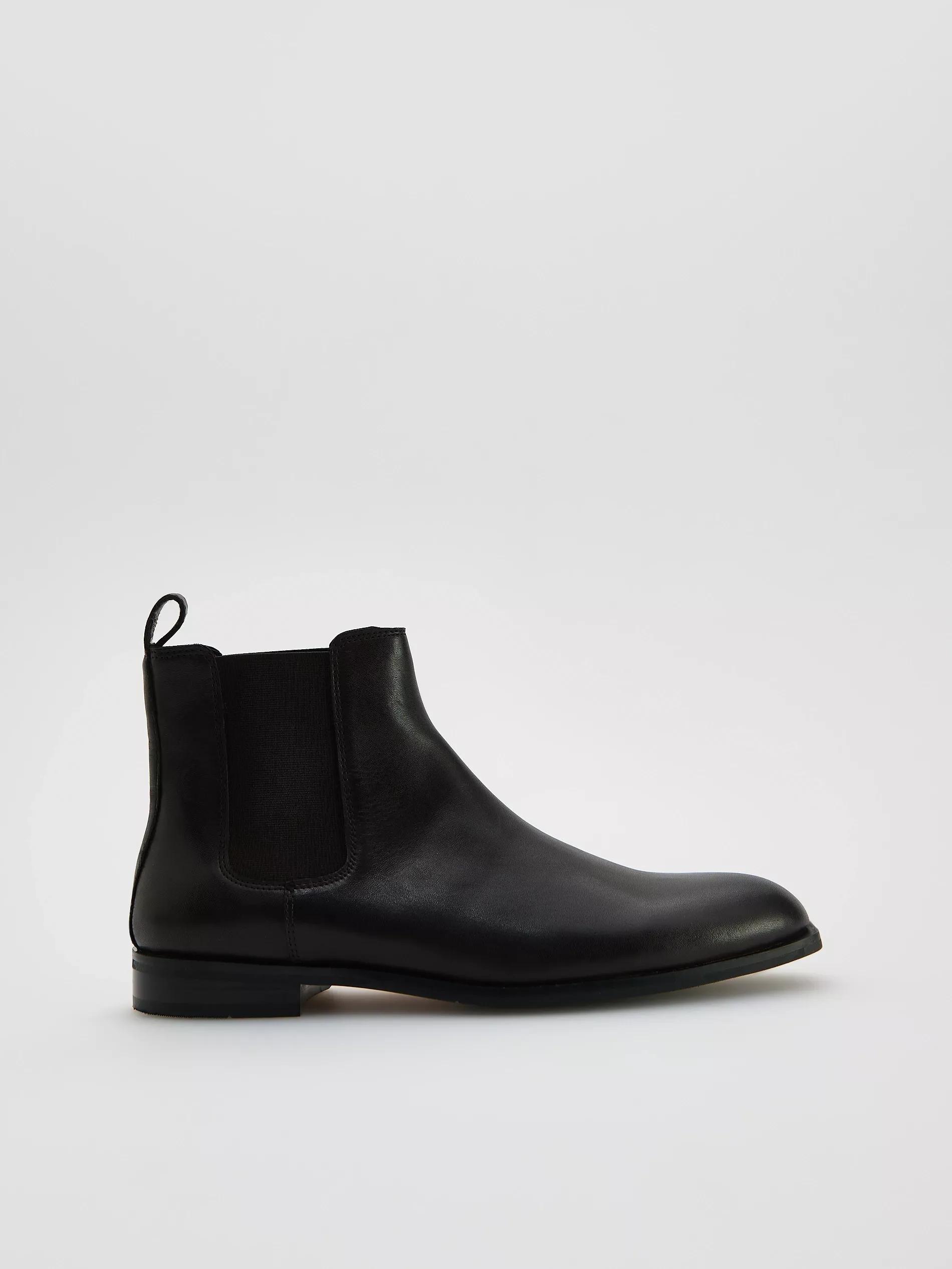 Brown Leather Chelsea Boots, Brown, medium