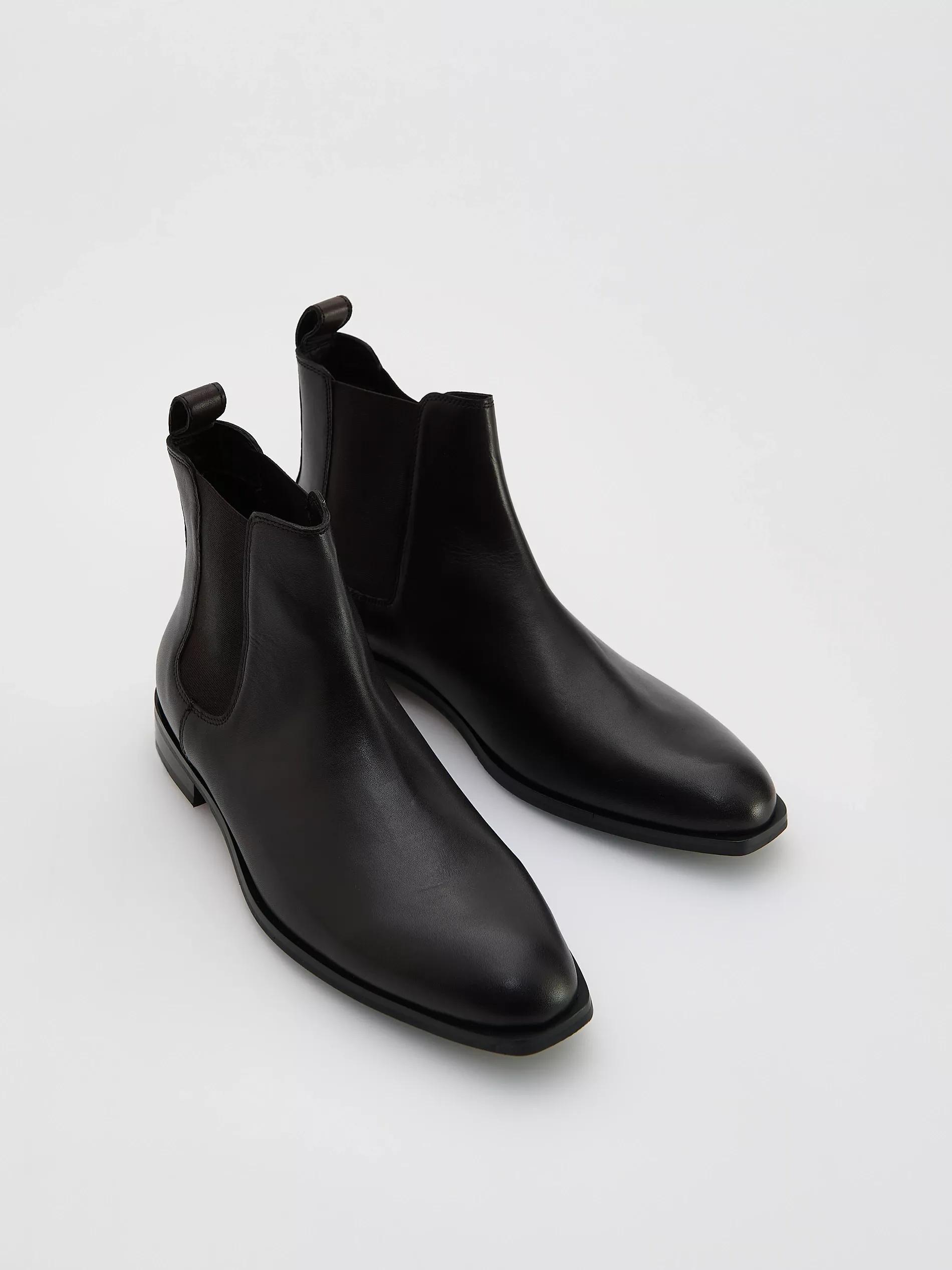 Brown Leather Chelsea Boots, Brown, large image number 1