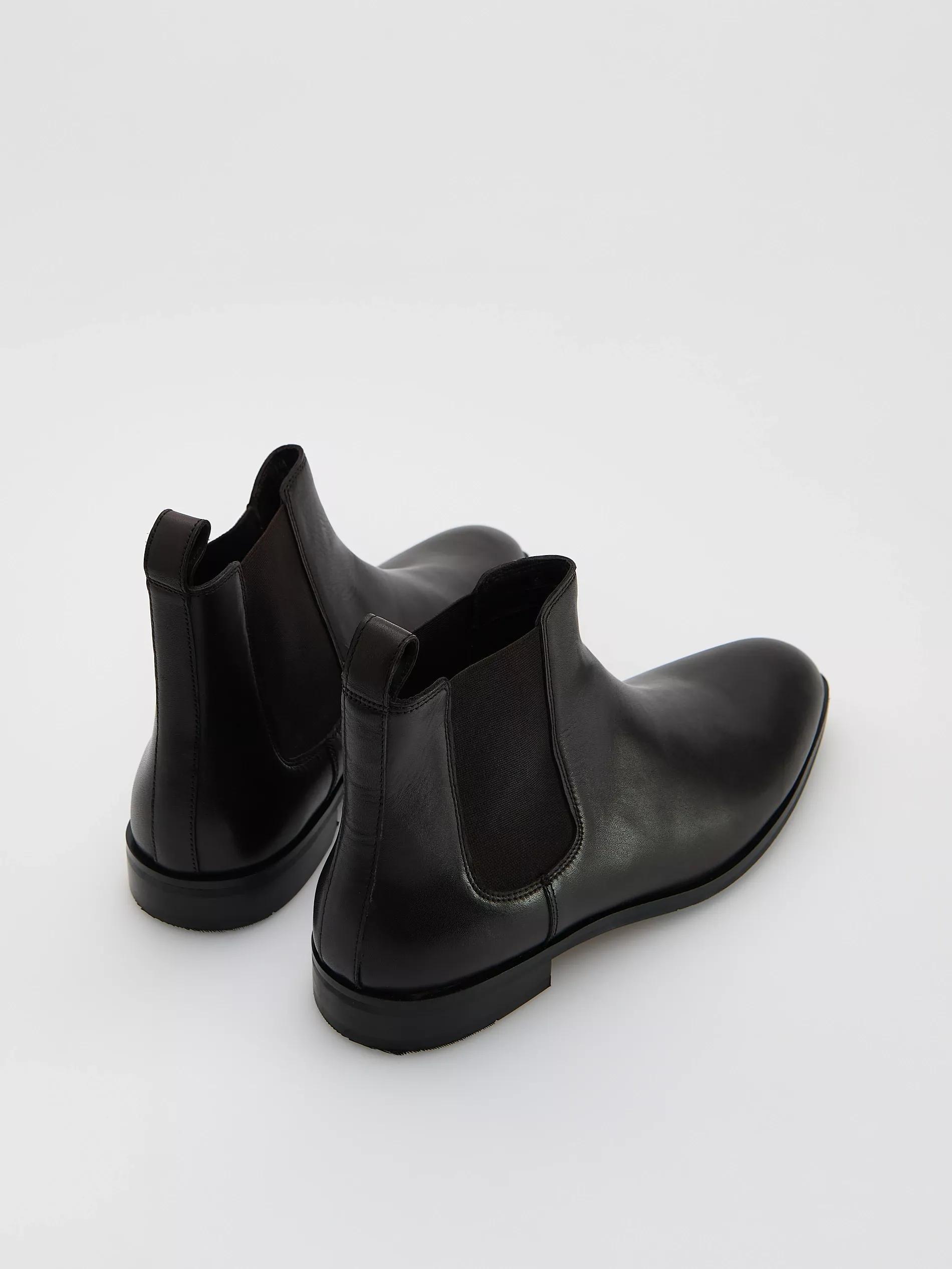 Brown Leather Chelsea Boots, Brown, medium