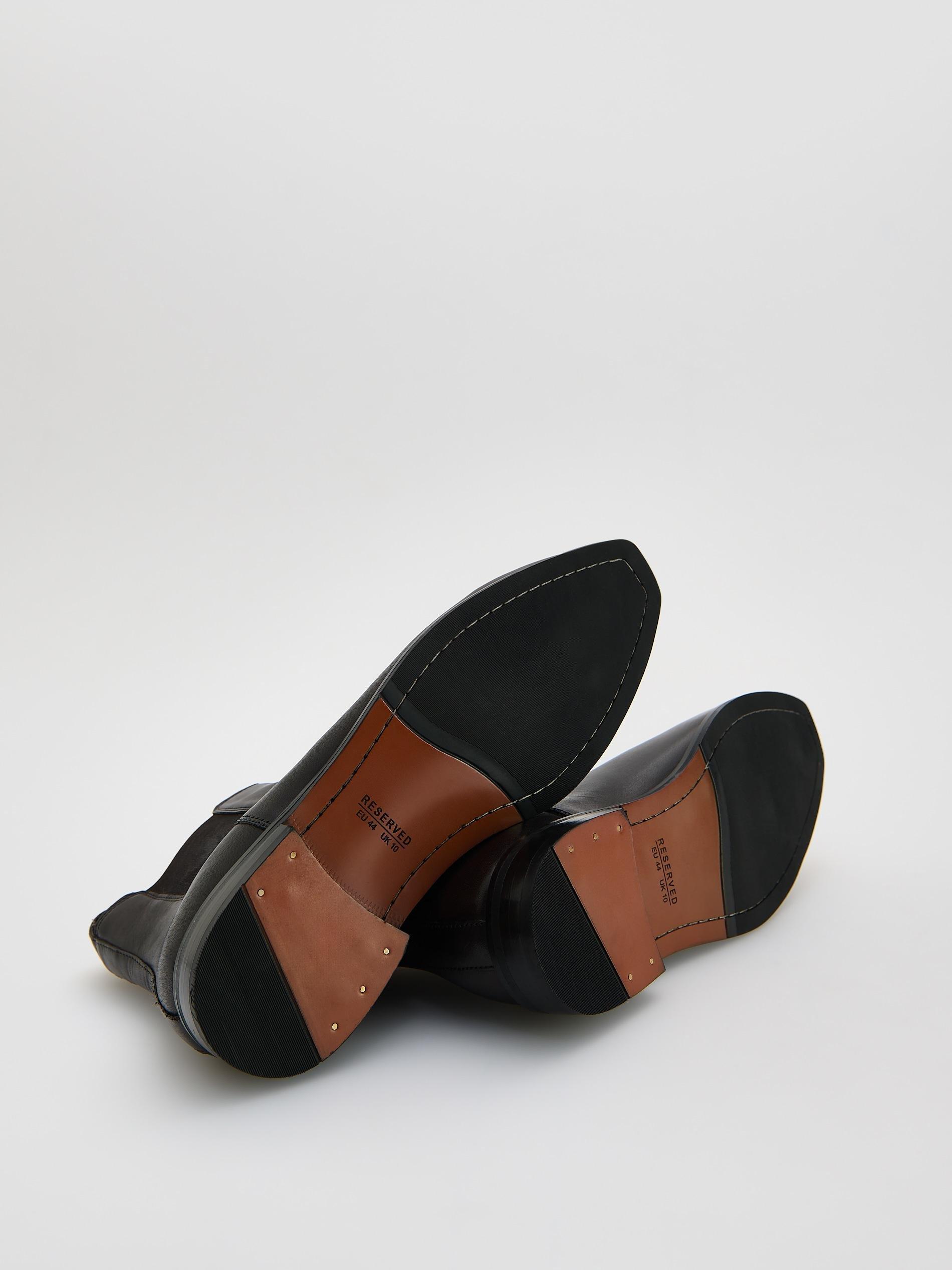 Brown Leather Chelsea Boots, Brown, large image number 3