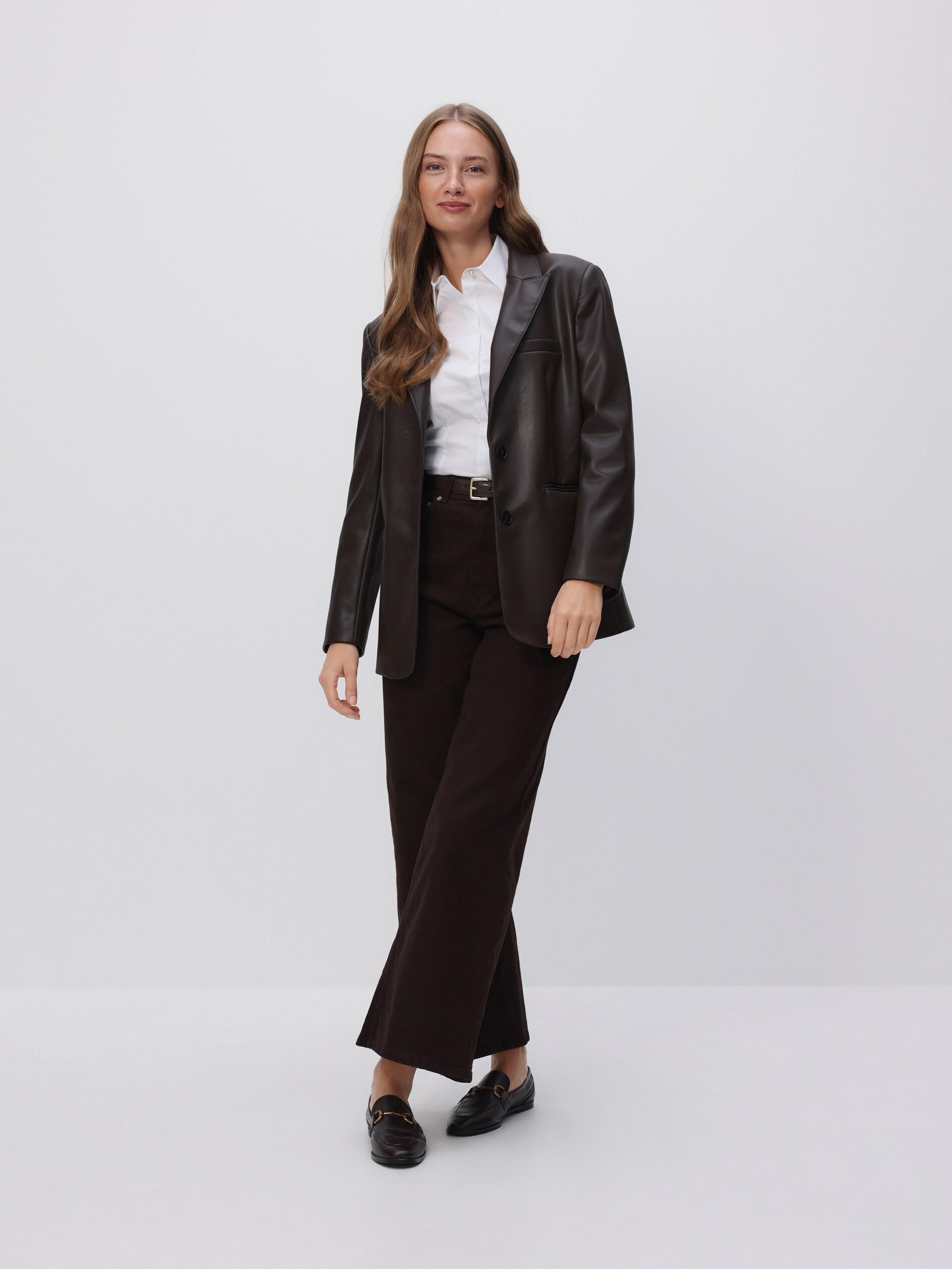 WHITE Striped slim fit shirt, White, medium