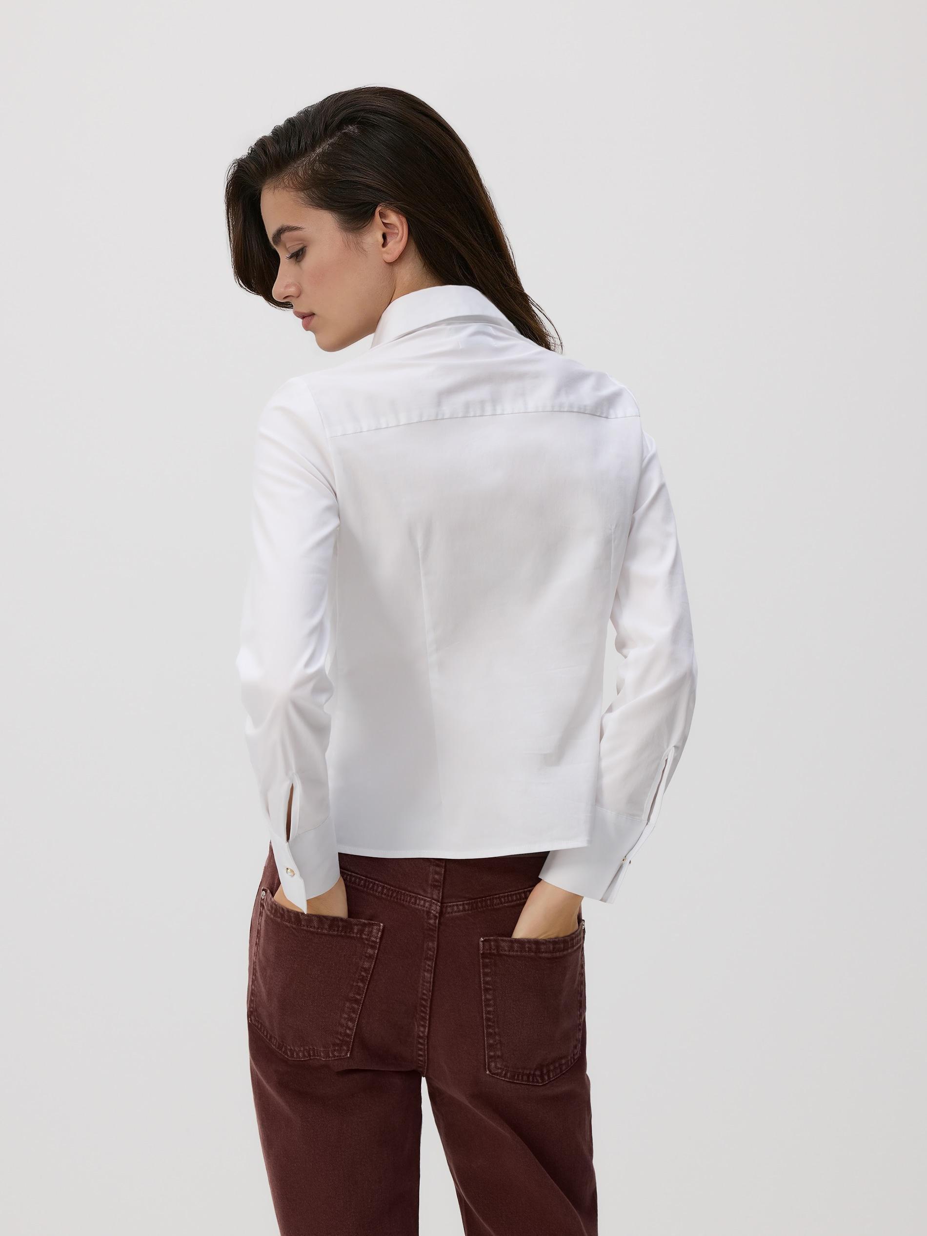 WHITE Striped slim fit shirt, White, large image number 3