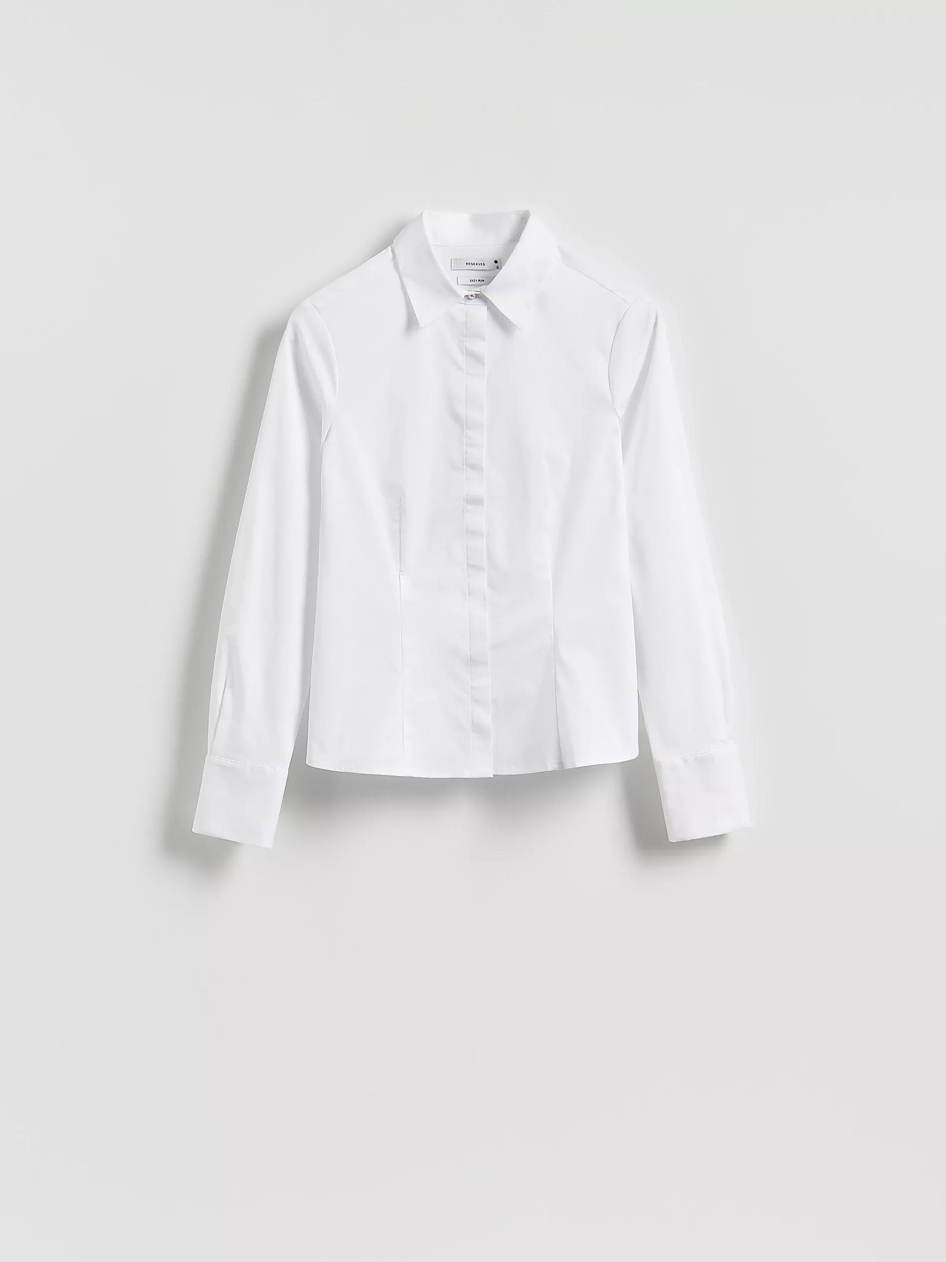 WHITE Striped slim fit shirt, White, large image number 4