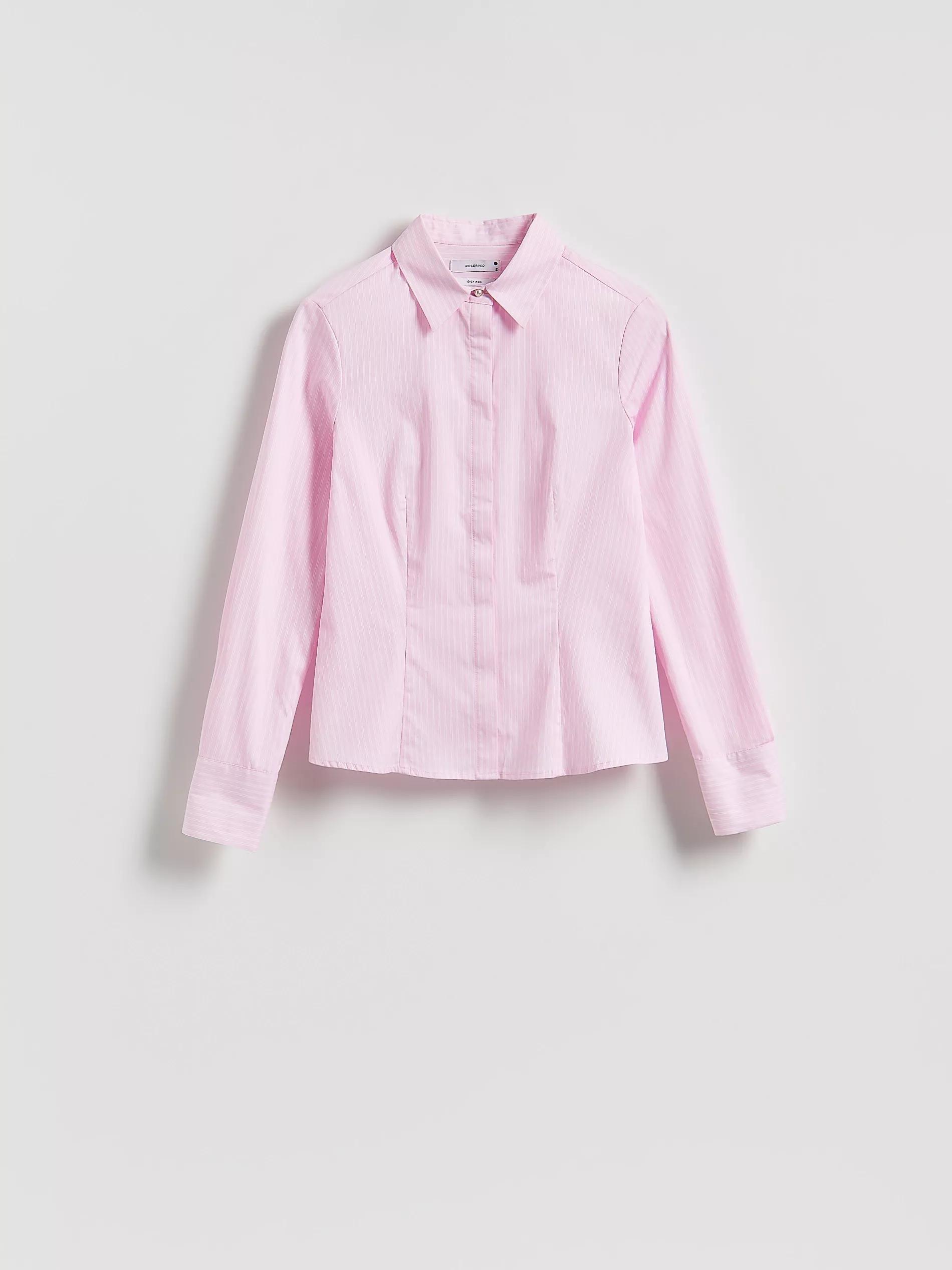 PASTEL PINK Striped slim fit shirt, Pink, large image number 5