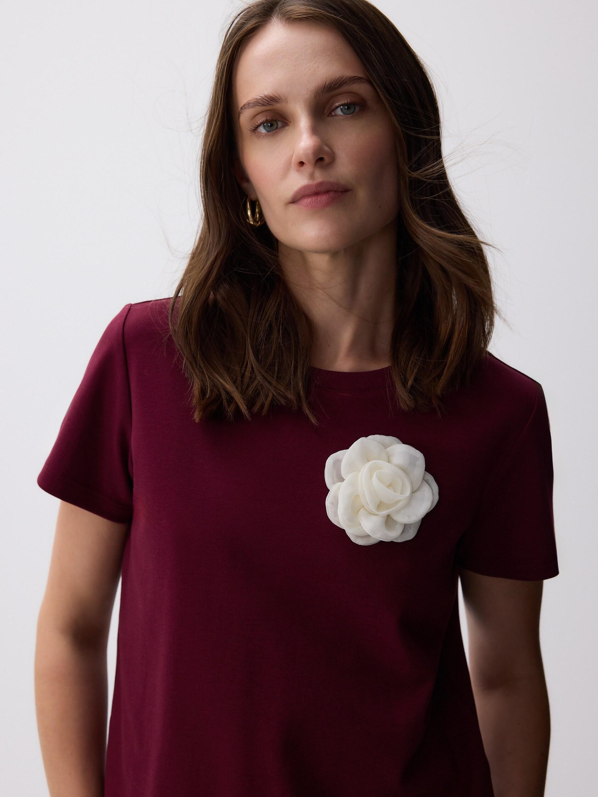 MAROON Blouse with decorative appliquأ©, Burgundy, medium