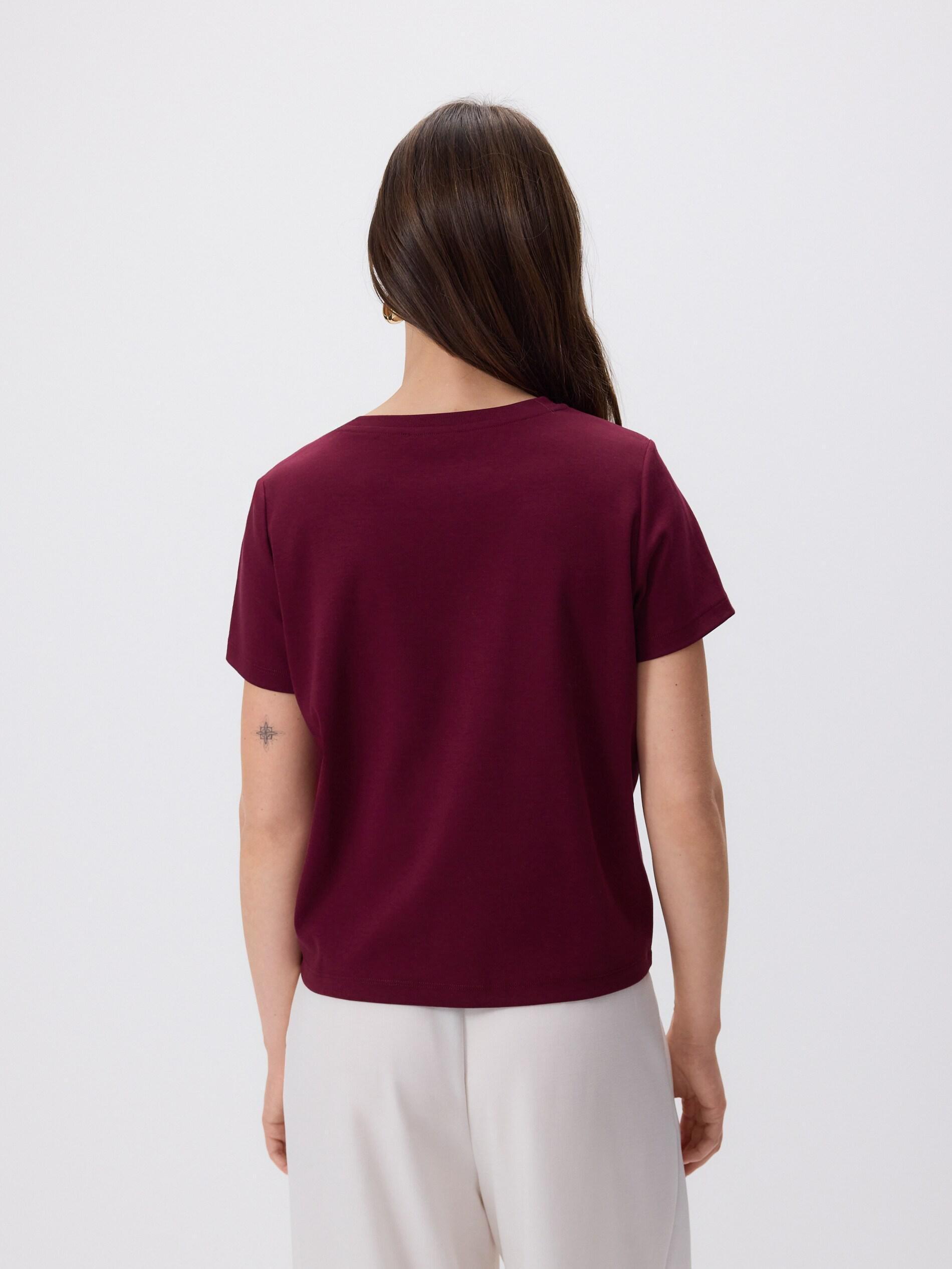 MAROON Blouse with decorative appliquأ©, Burgundy, large image number 3