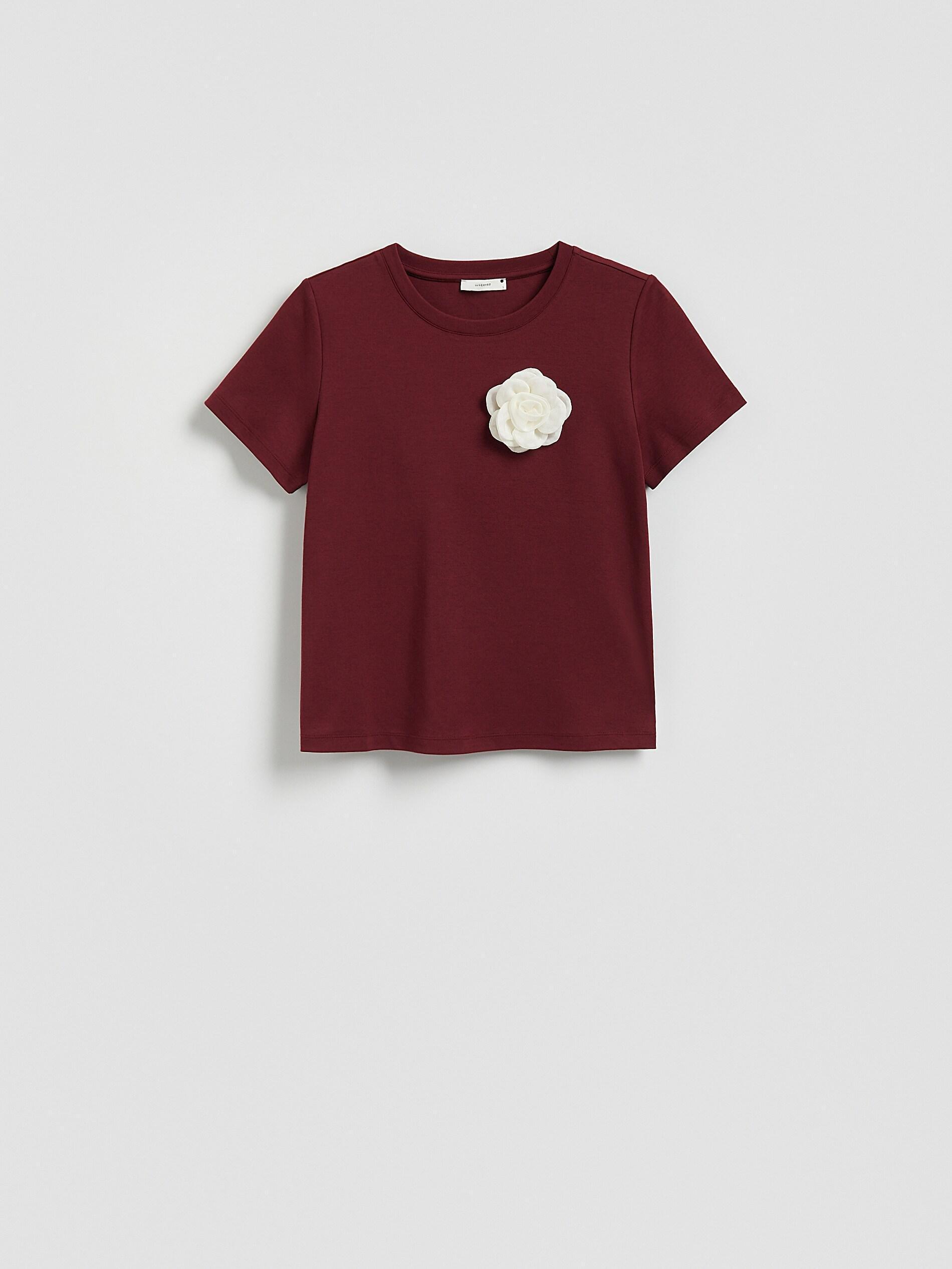 MAROON Blouse with decorative appliquأ&copy;, Burgundy, large image number 4