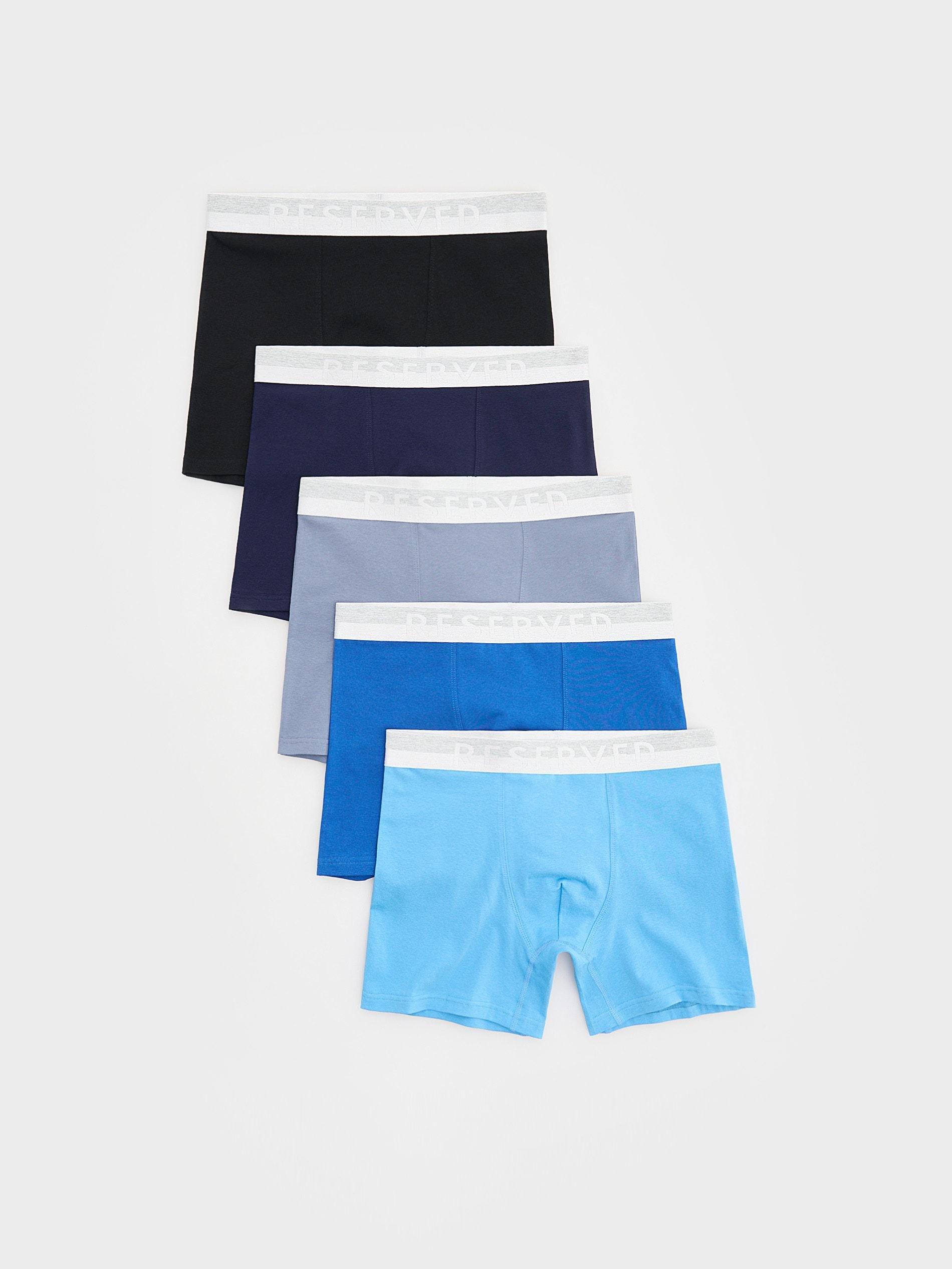 Blue Long Boxers 5 Pack, , large image number 0