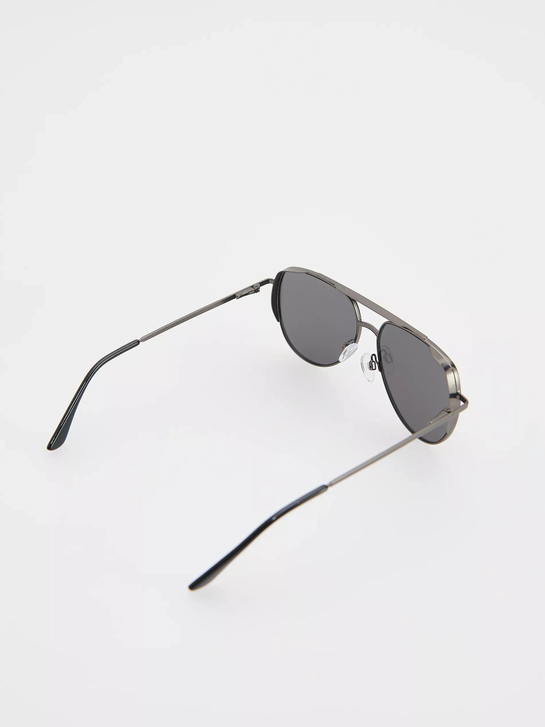 Black Aviator Sunglasses, Black, large image number 1