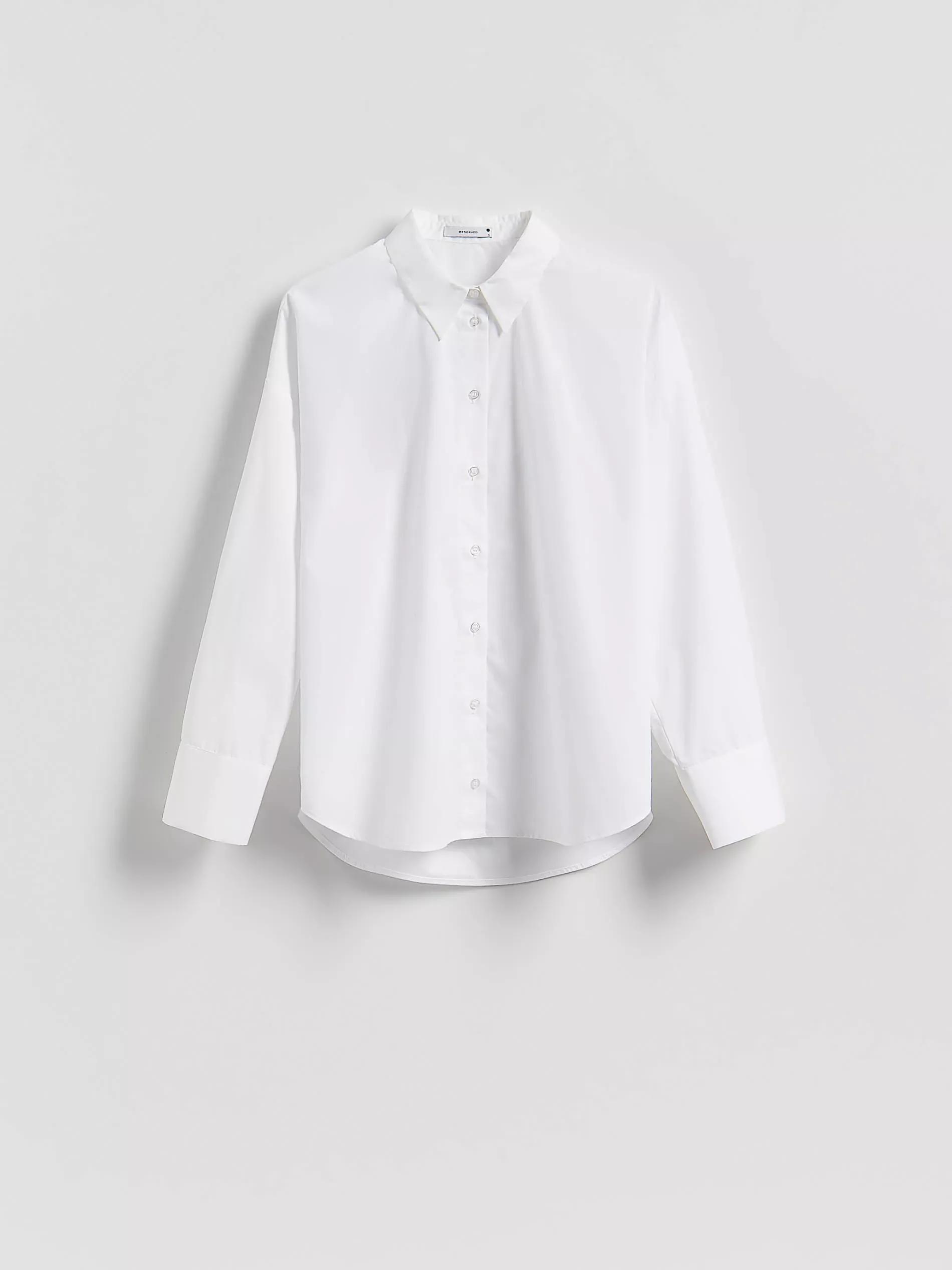 WHITE Cotton rich shirt, White, large image number 3