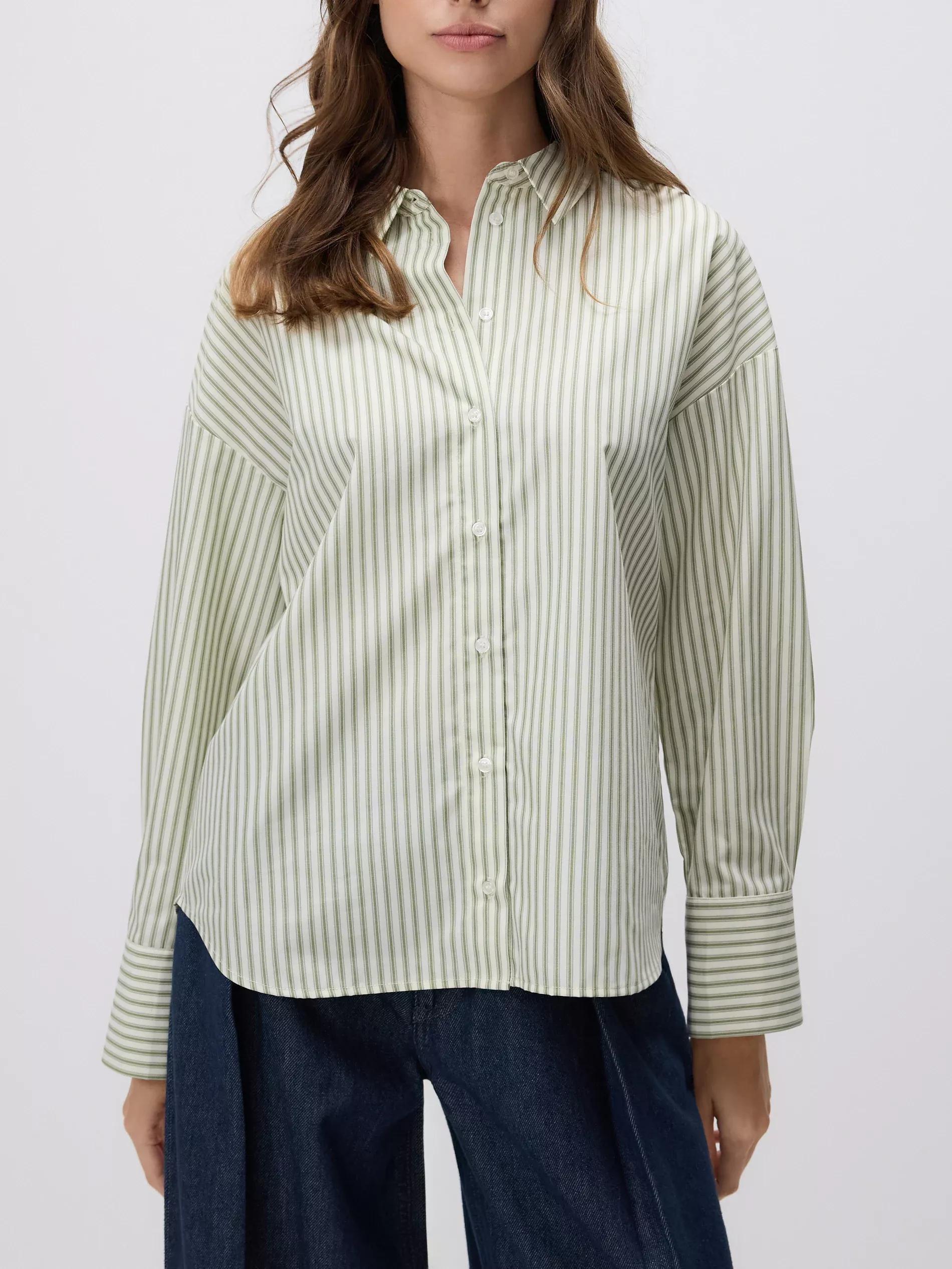 LIGHT GREEN Stripe shirt, Green, large image number 1