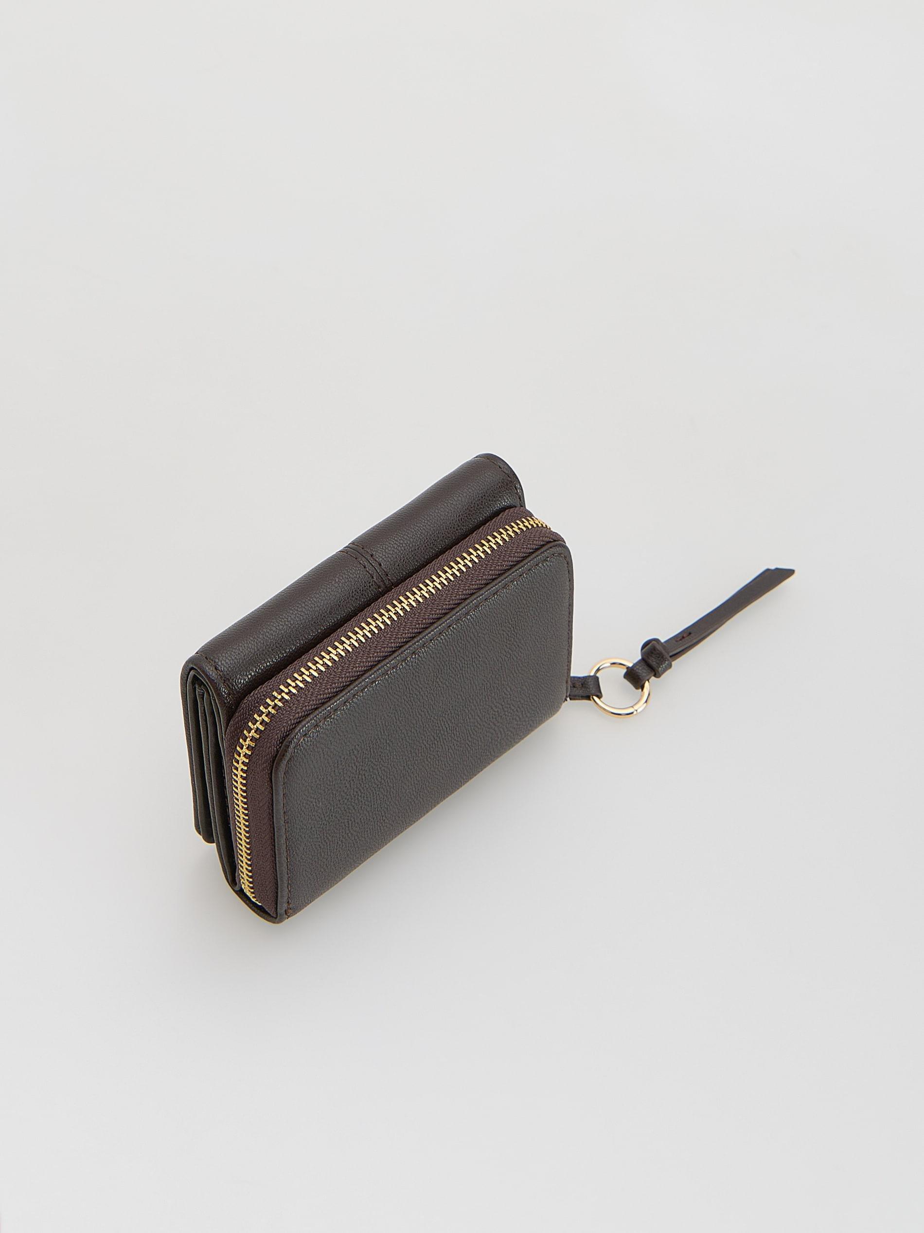 Brown Wallet With Pendant, Brown, large image number 1