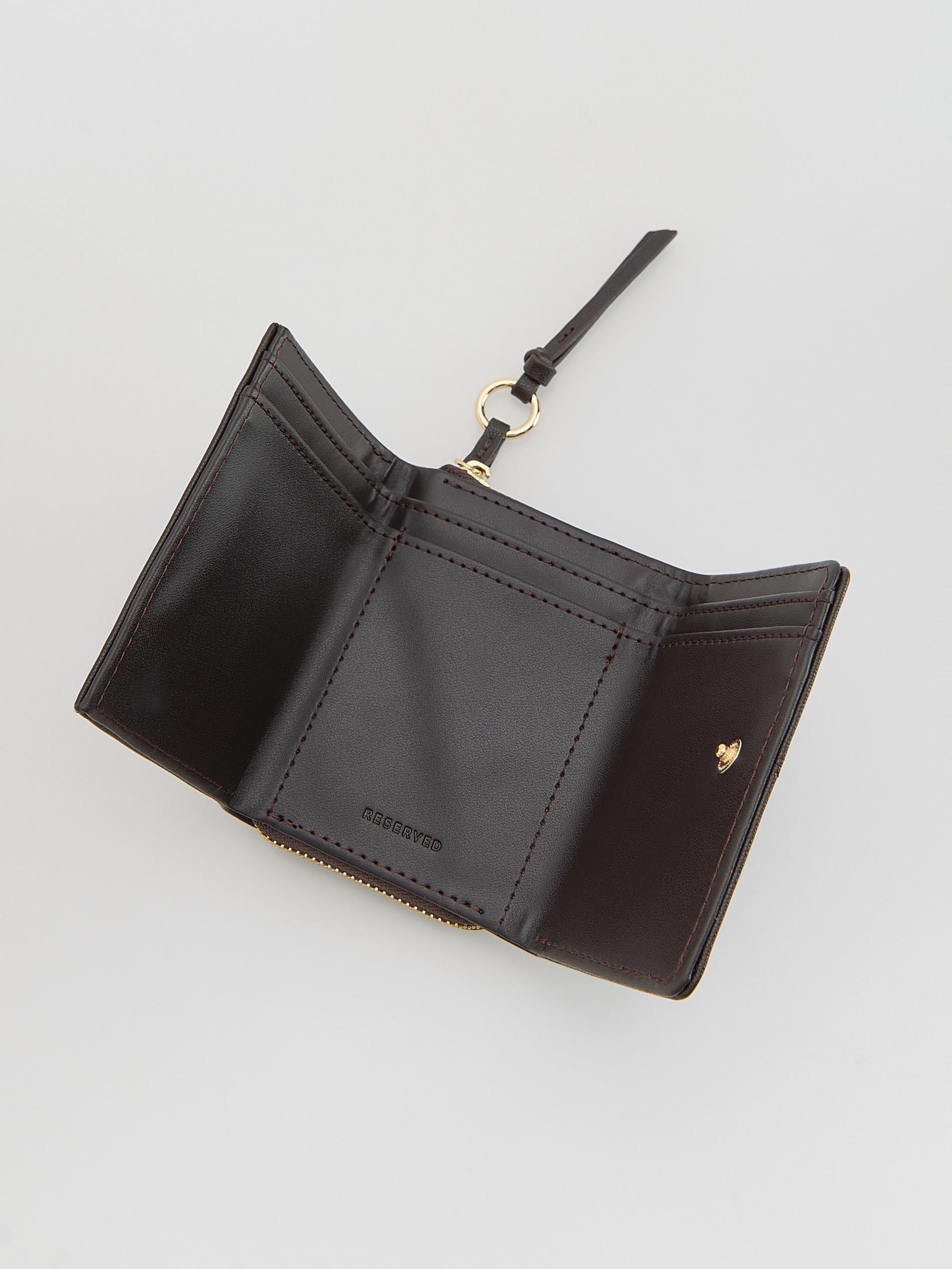 Brown Wallet With Pendant, Brown, medium