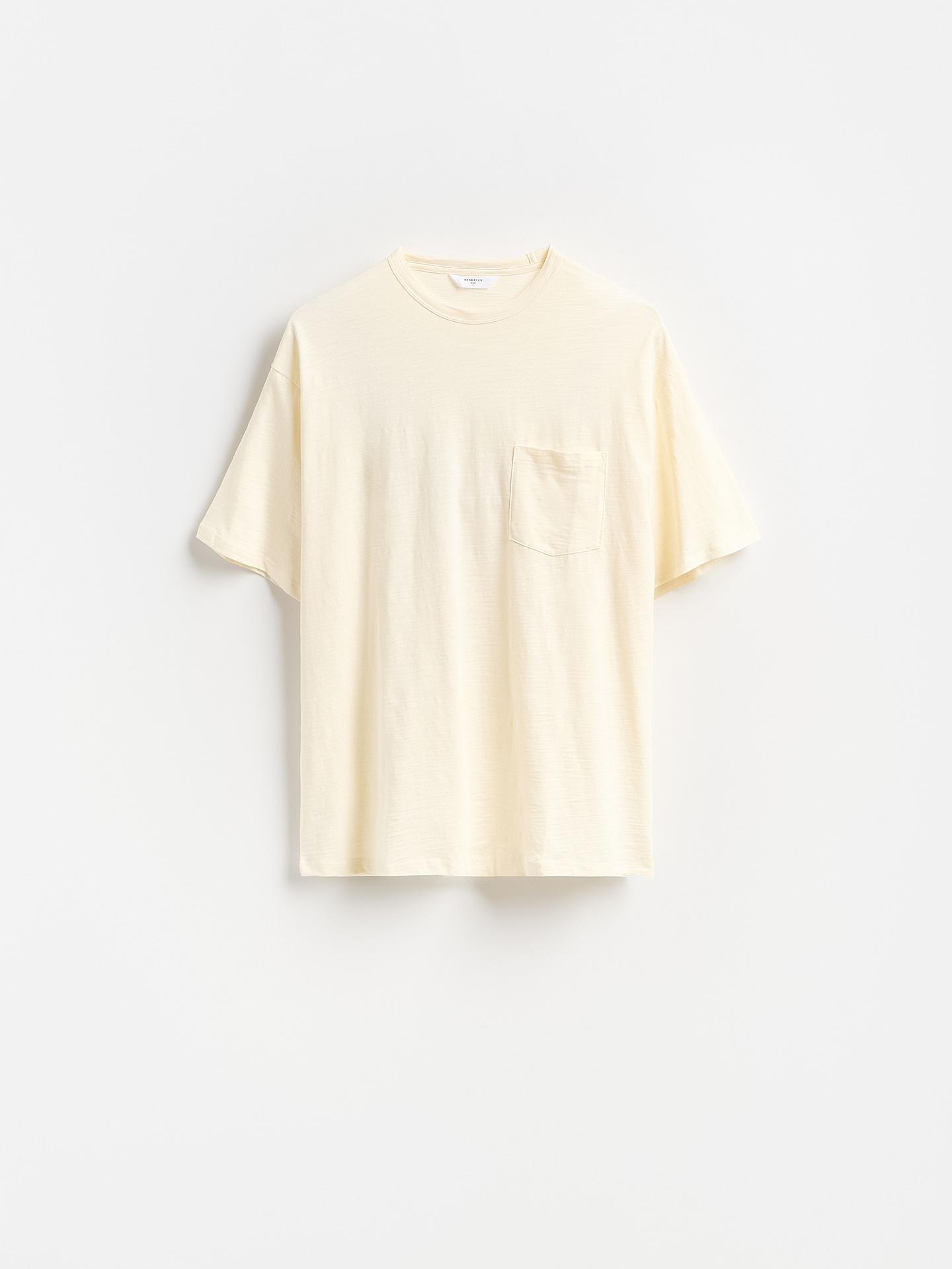 Cream Boxy T-Shirt With Pocket, Ivory, large image number 3