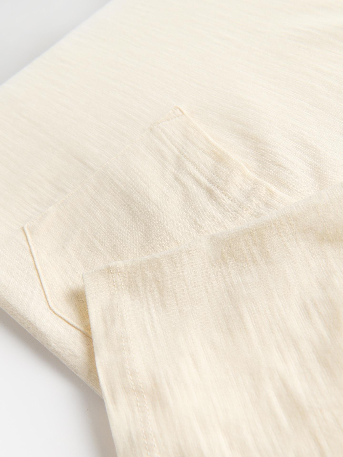 Cream Boxy T-Shirt With Pocket, Ivory, large image number 4