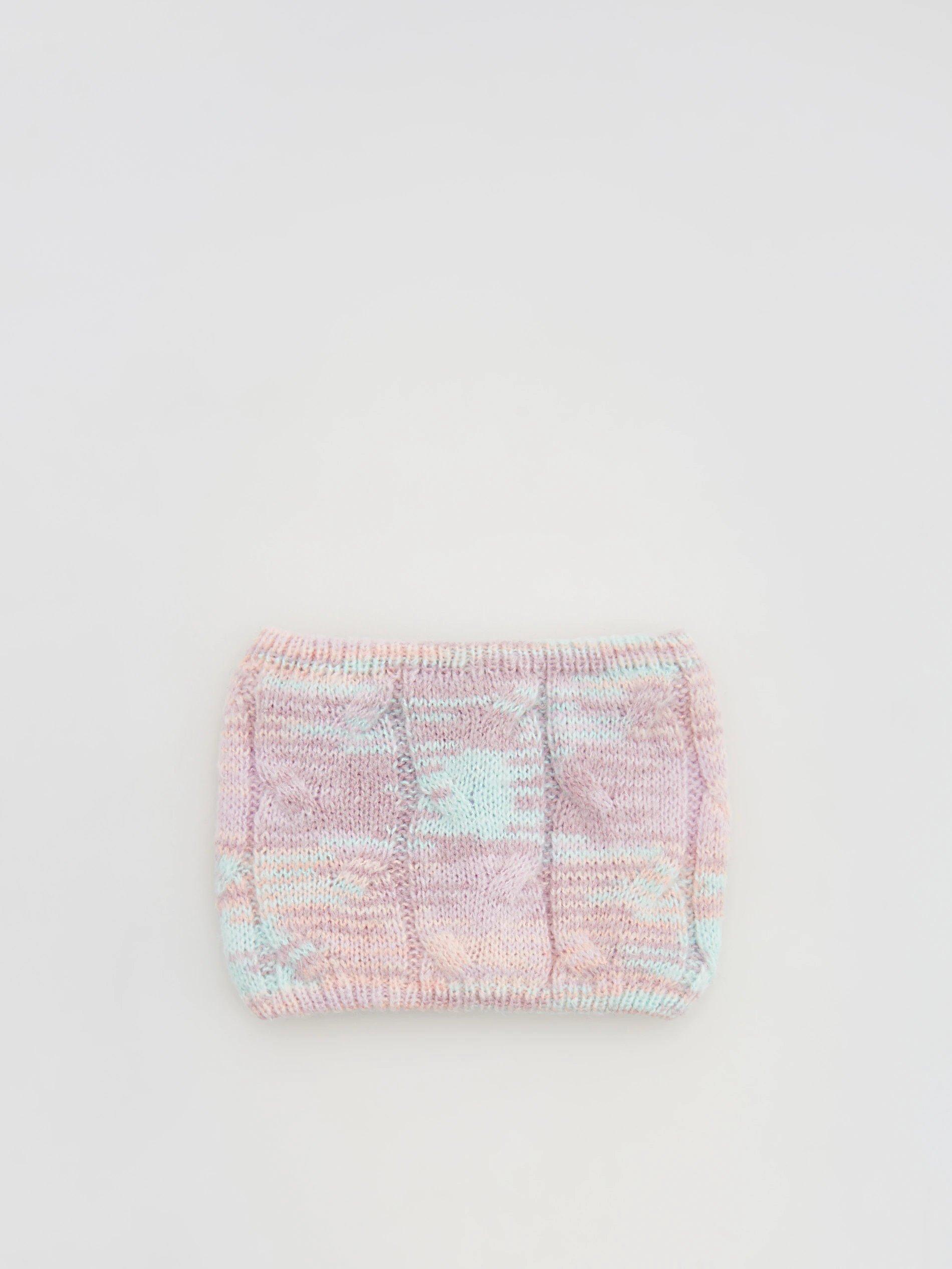 Reserved - Multicolor Knitted Neck Warmer, Kids Girl