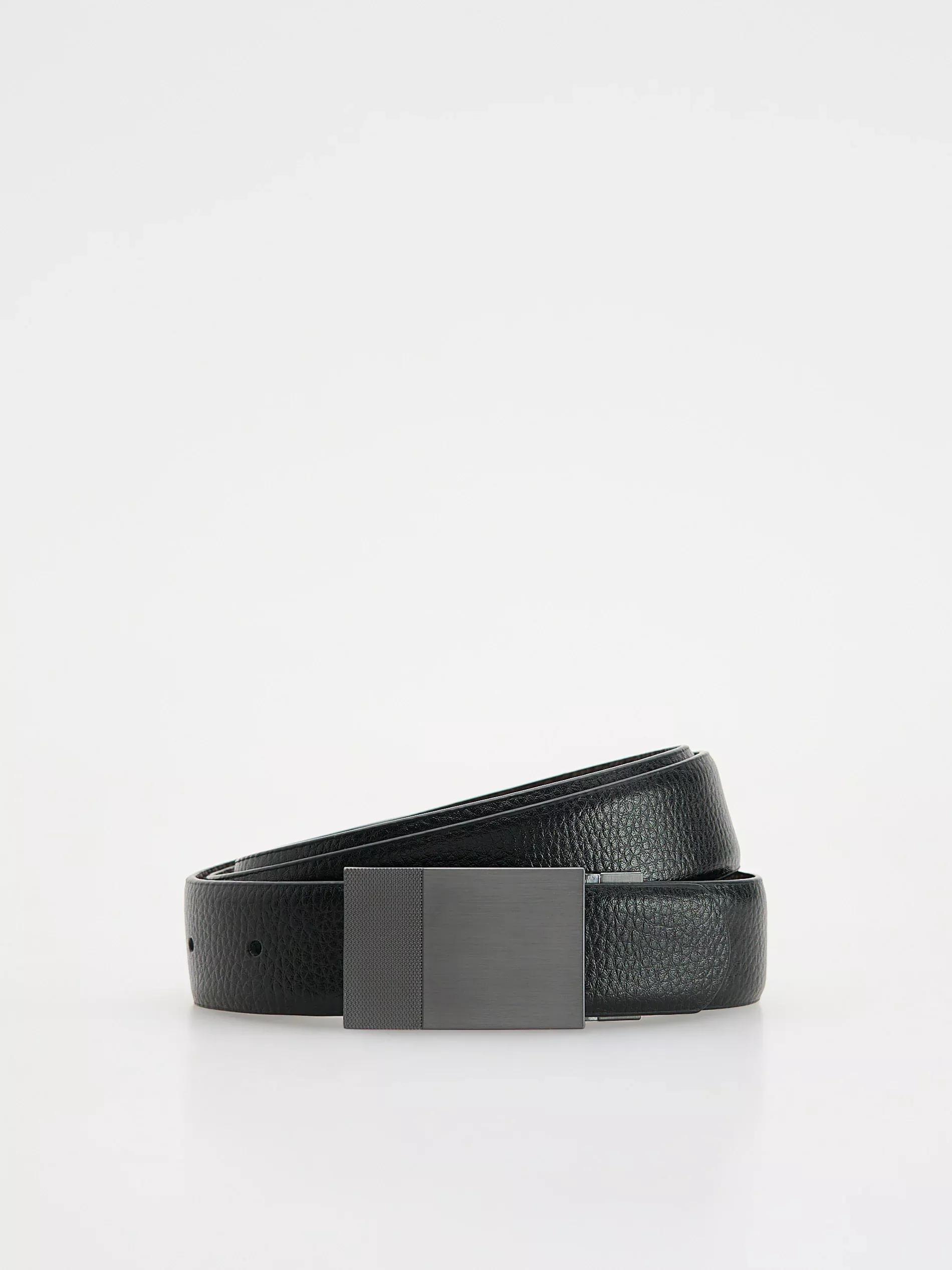 Black Combined Material Belt, , large image number 0