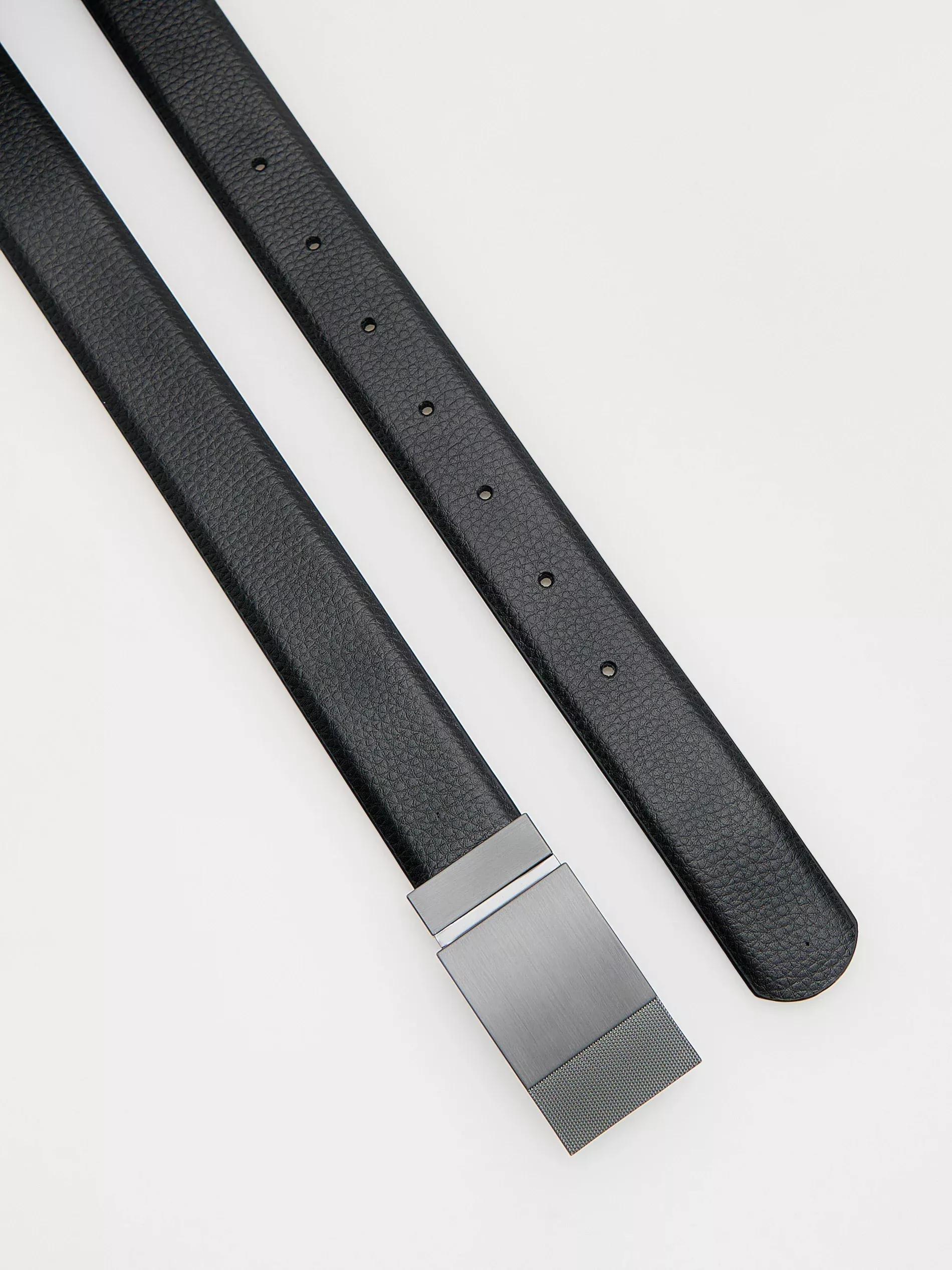 Black Combined Material Belt, , large image number 1