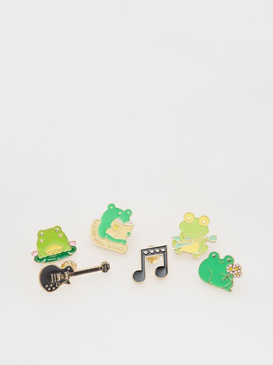 Green Set Of Colorful Pins, Green, large image number 0
