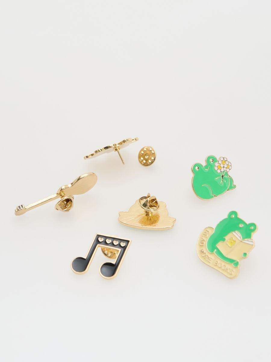 Green Set Of Colorful Pins, Green, large image number 1