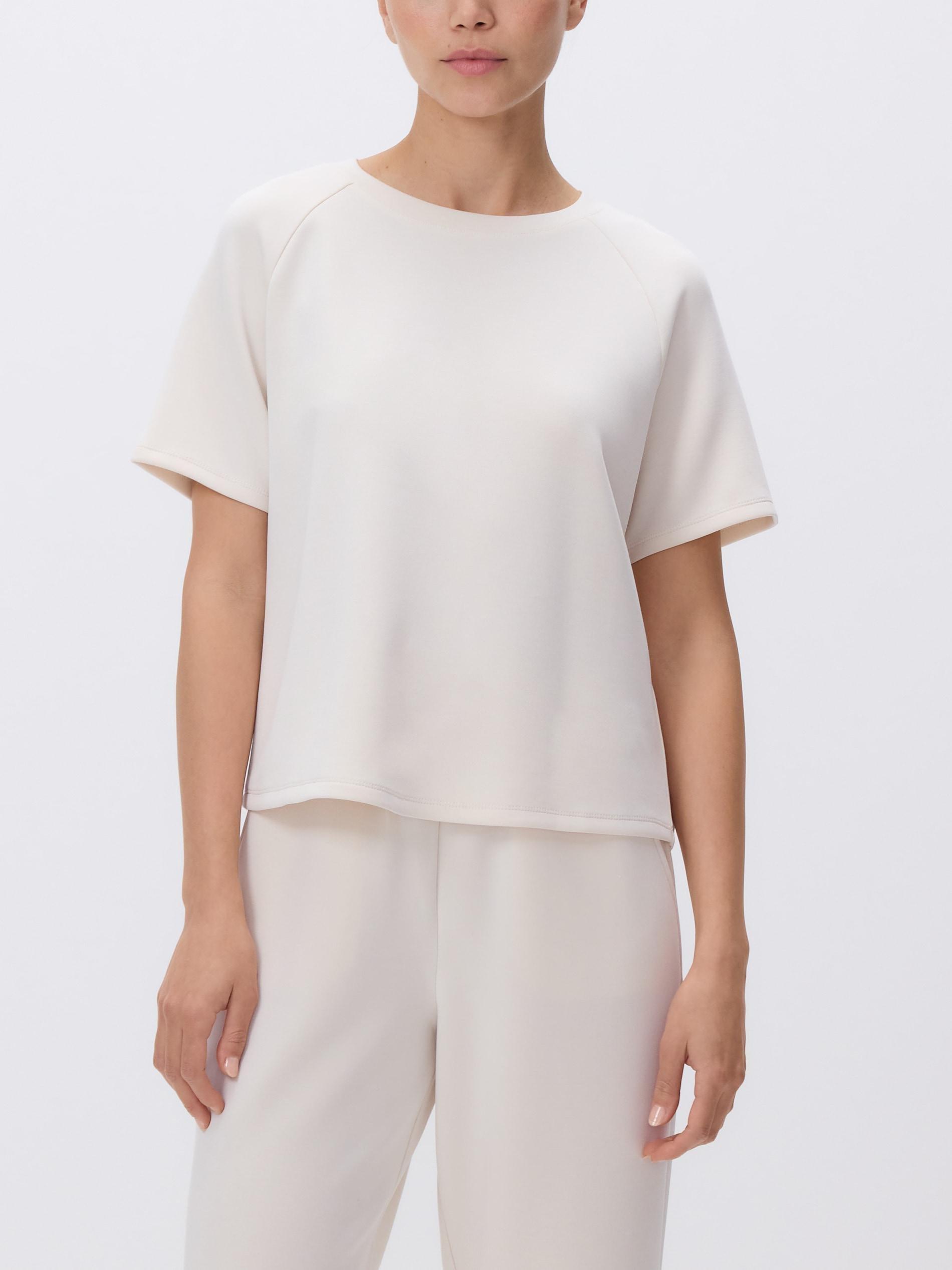 Beige Regular-Fit Modal Blend T-Shirt, Beige, large image number 3