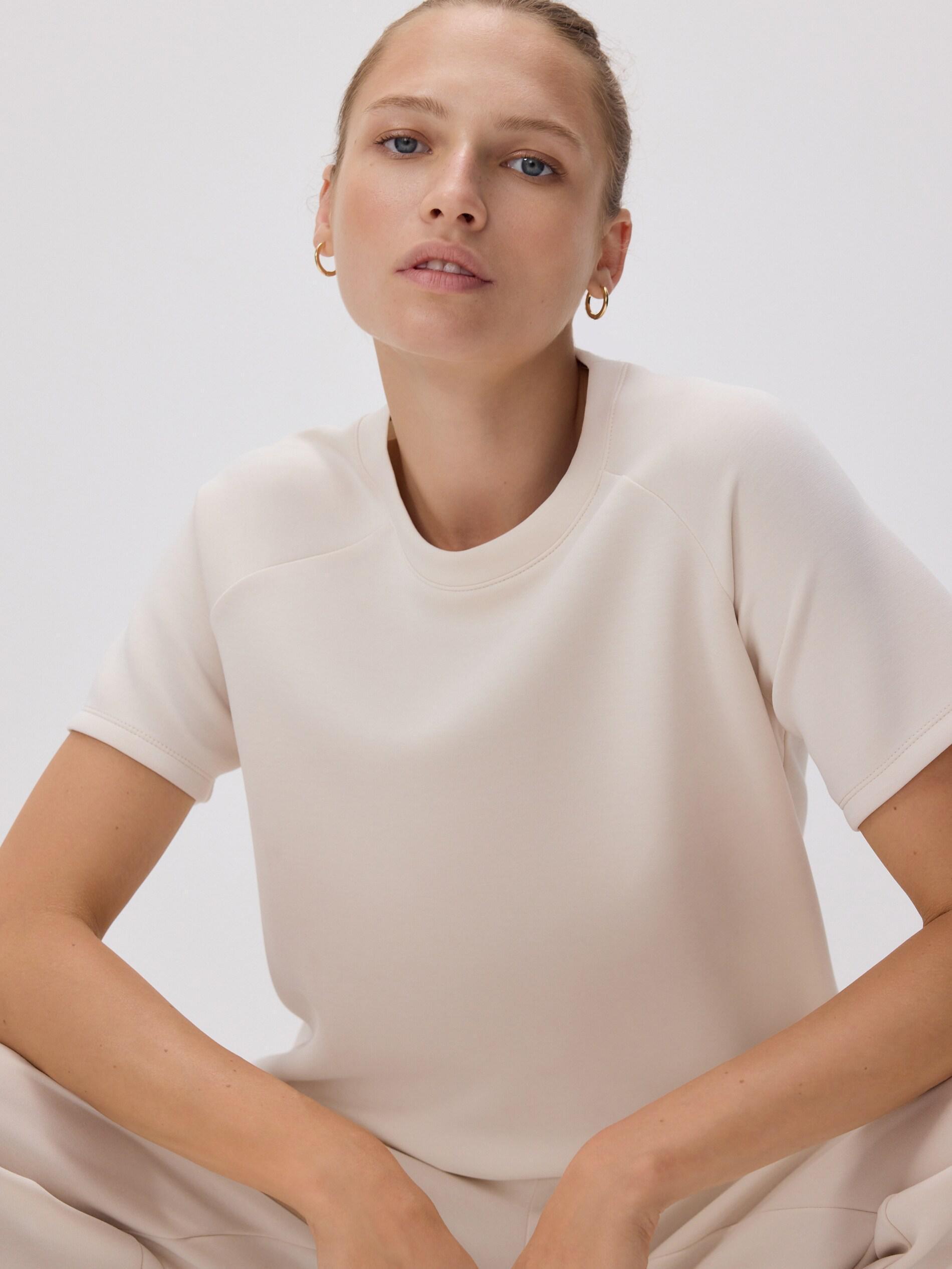 Beige Regular-Fit Modal Blend T-Shirt, Beige, large image number 8