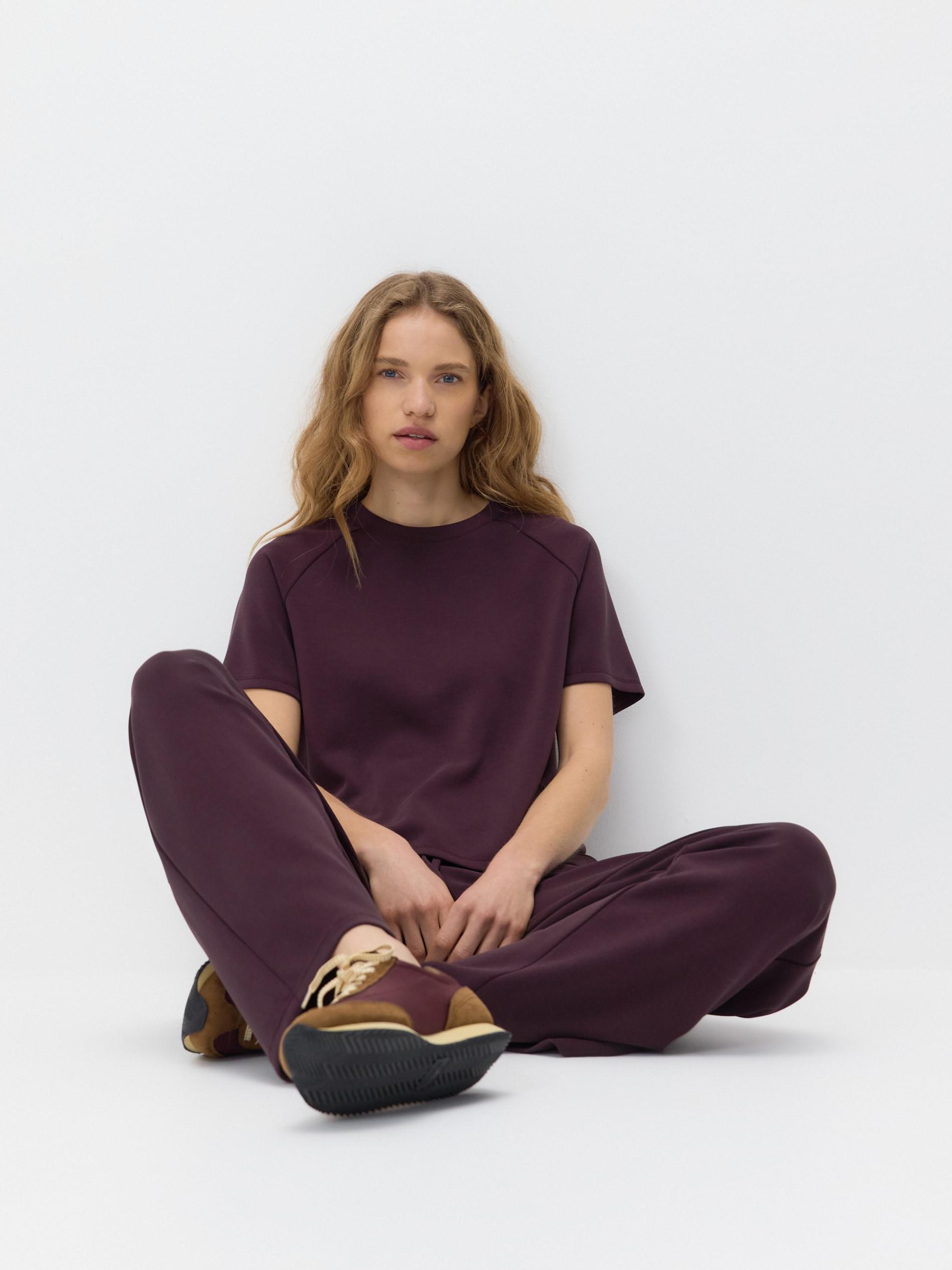 تيشيرت مودال خليط بنفسجي, Purple, large