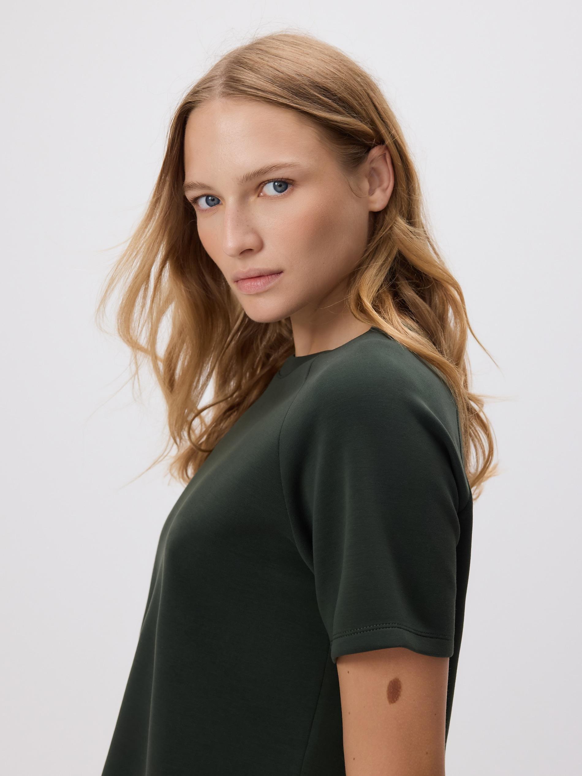 Green Modal Blend T-Shirt, Khaki, large image number 0