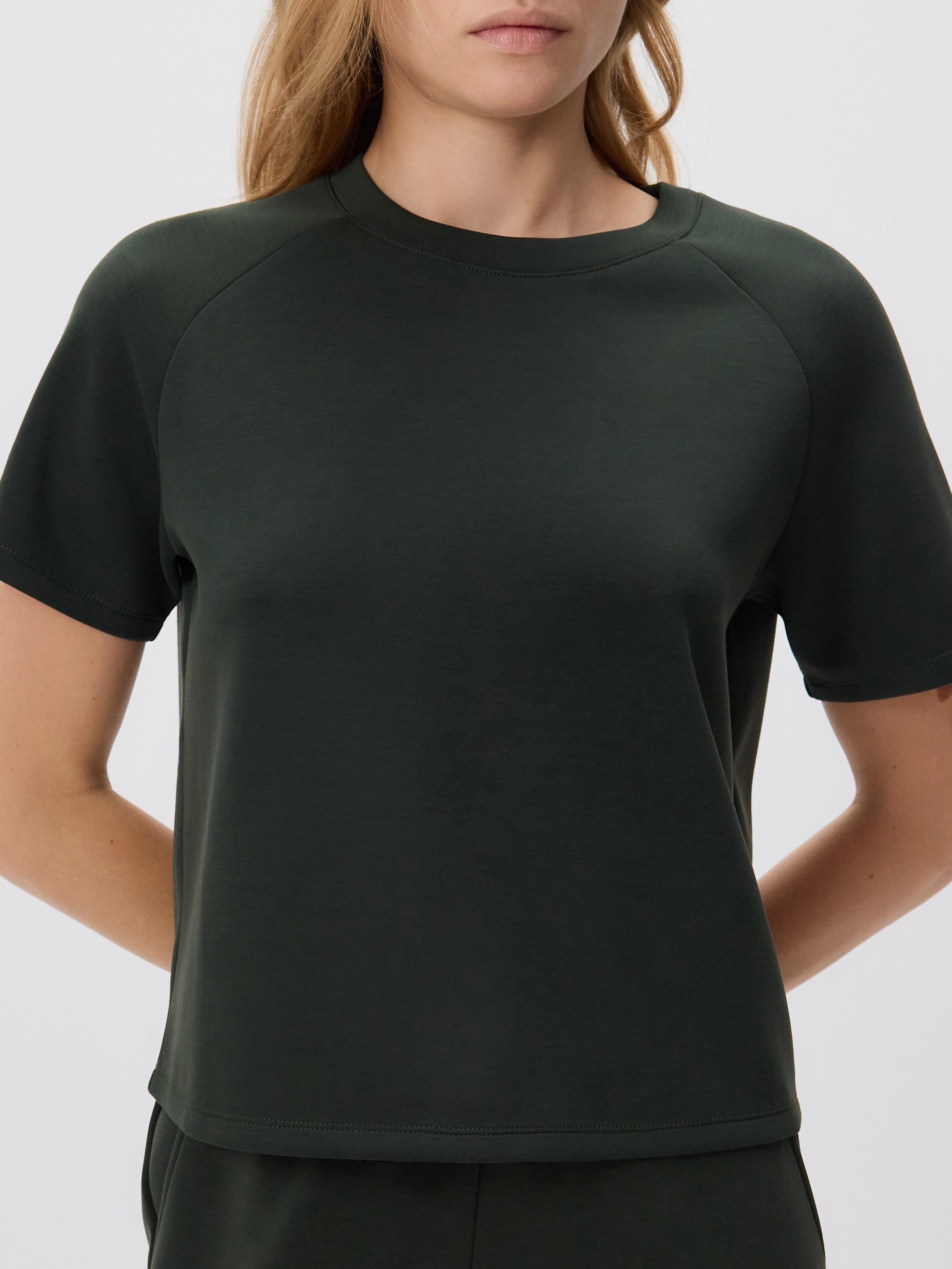 Green Modal Blend T-Shirt, Khaki, large image number 3